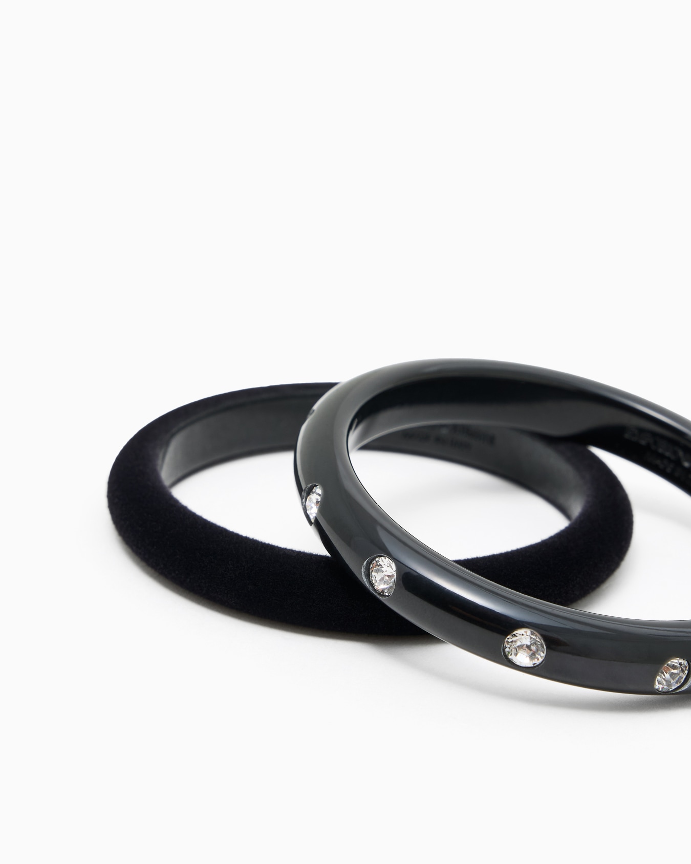 Set of 2 bangles with Swarovski rhinestones Slide 1
