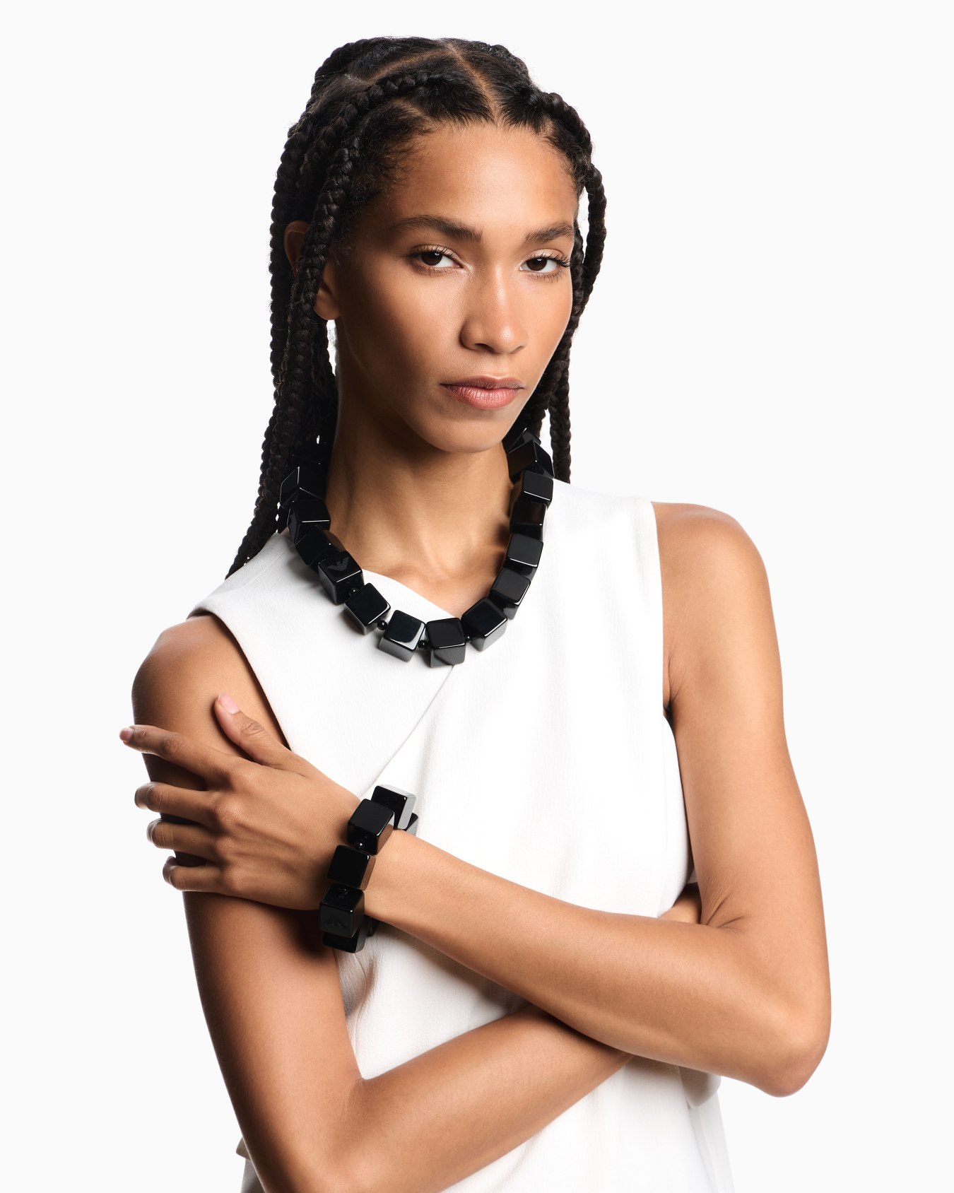 Collier avec cubes et micro-boules Diapositive 2