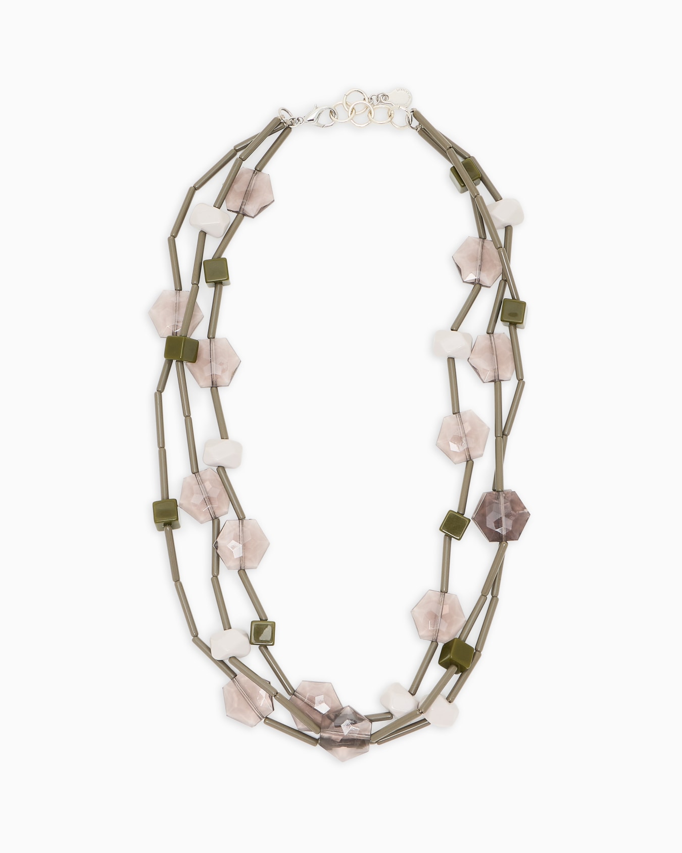 Collier multibrins avec éléments géométriques Diapositive 0