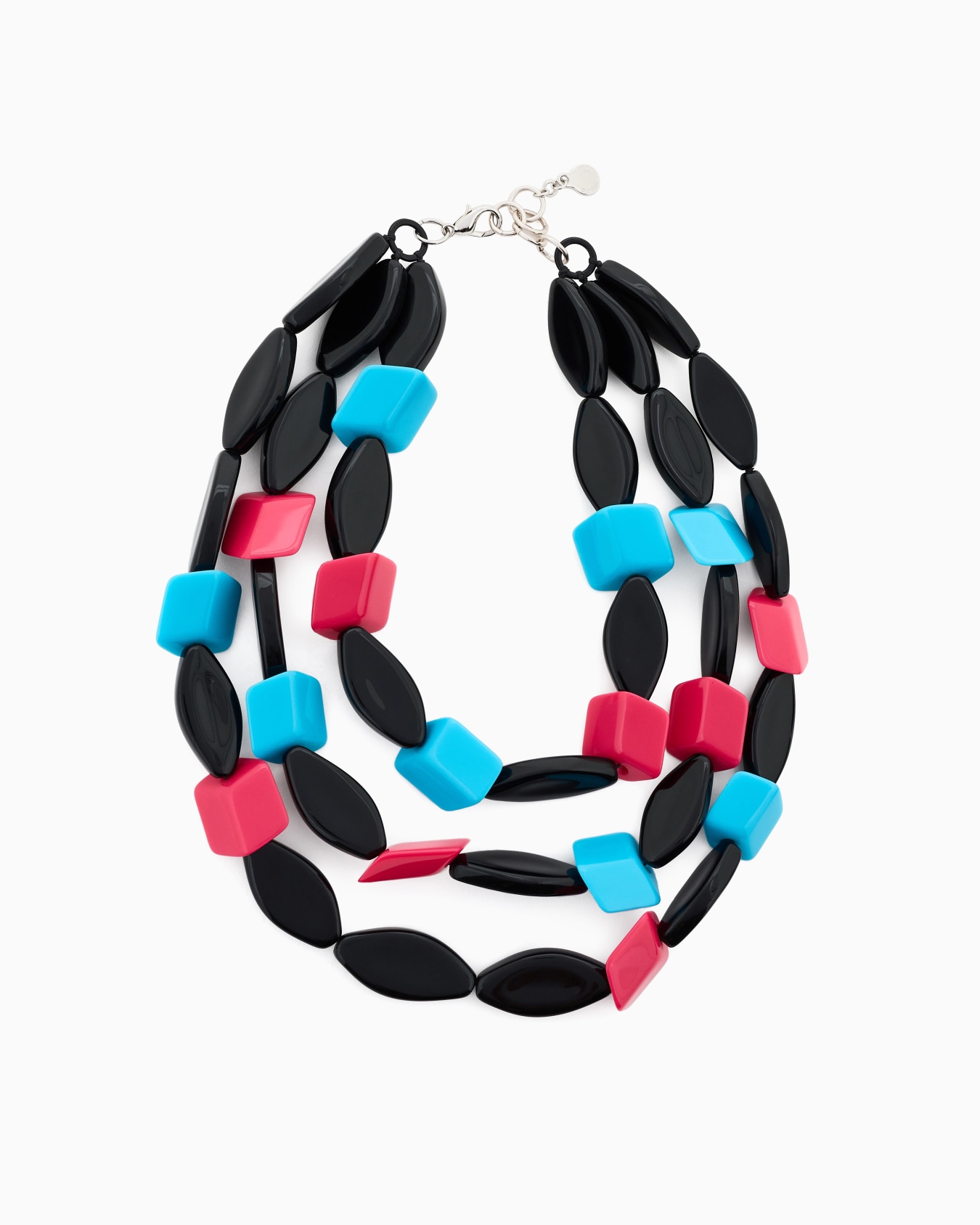 Collier multi-rangs avec pierres multiformes Diapositive 0