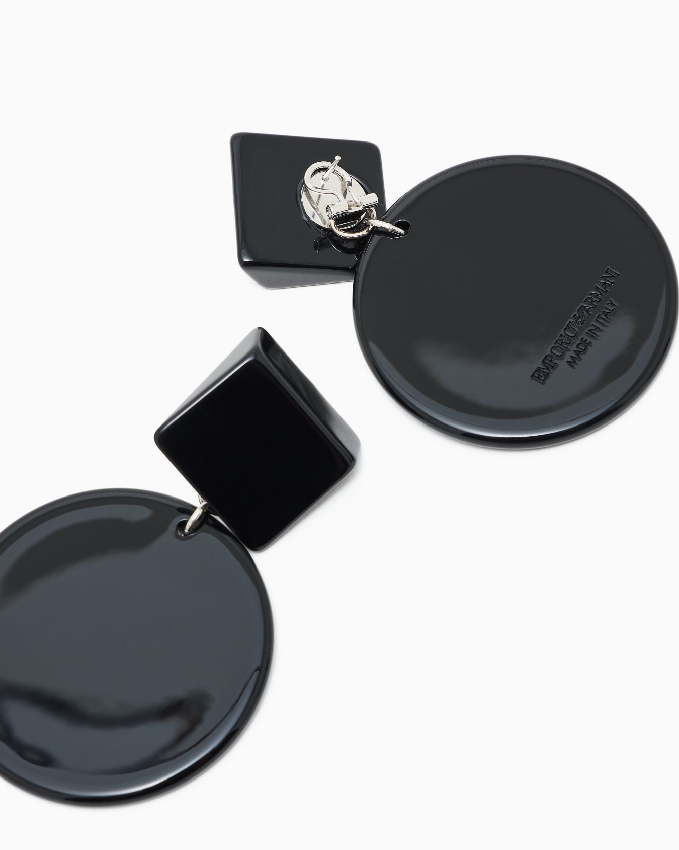 Oversized hoop pendant earrings Slide 1