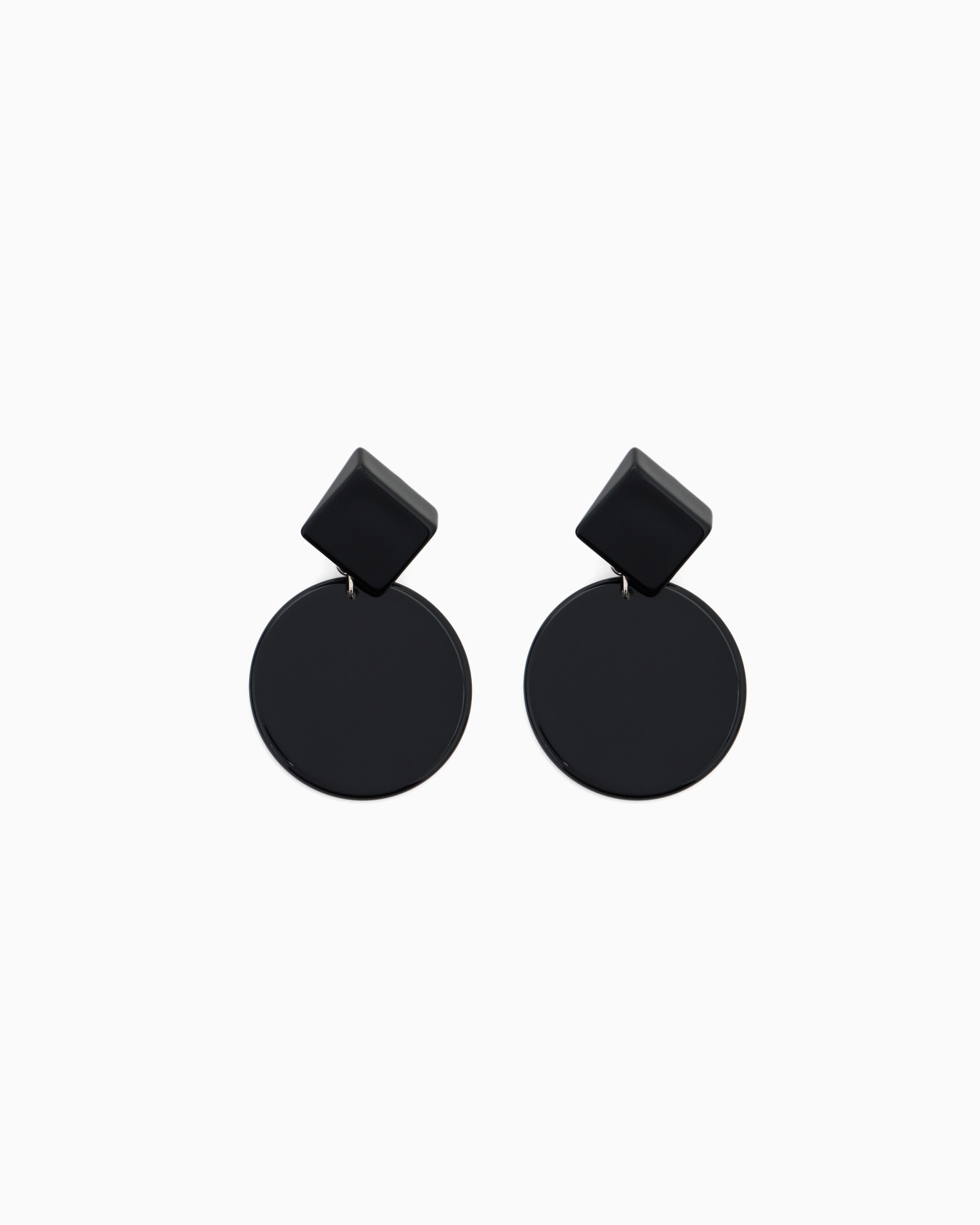 Oversized hoop pendant earrings Slide 0