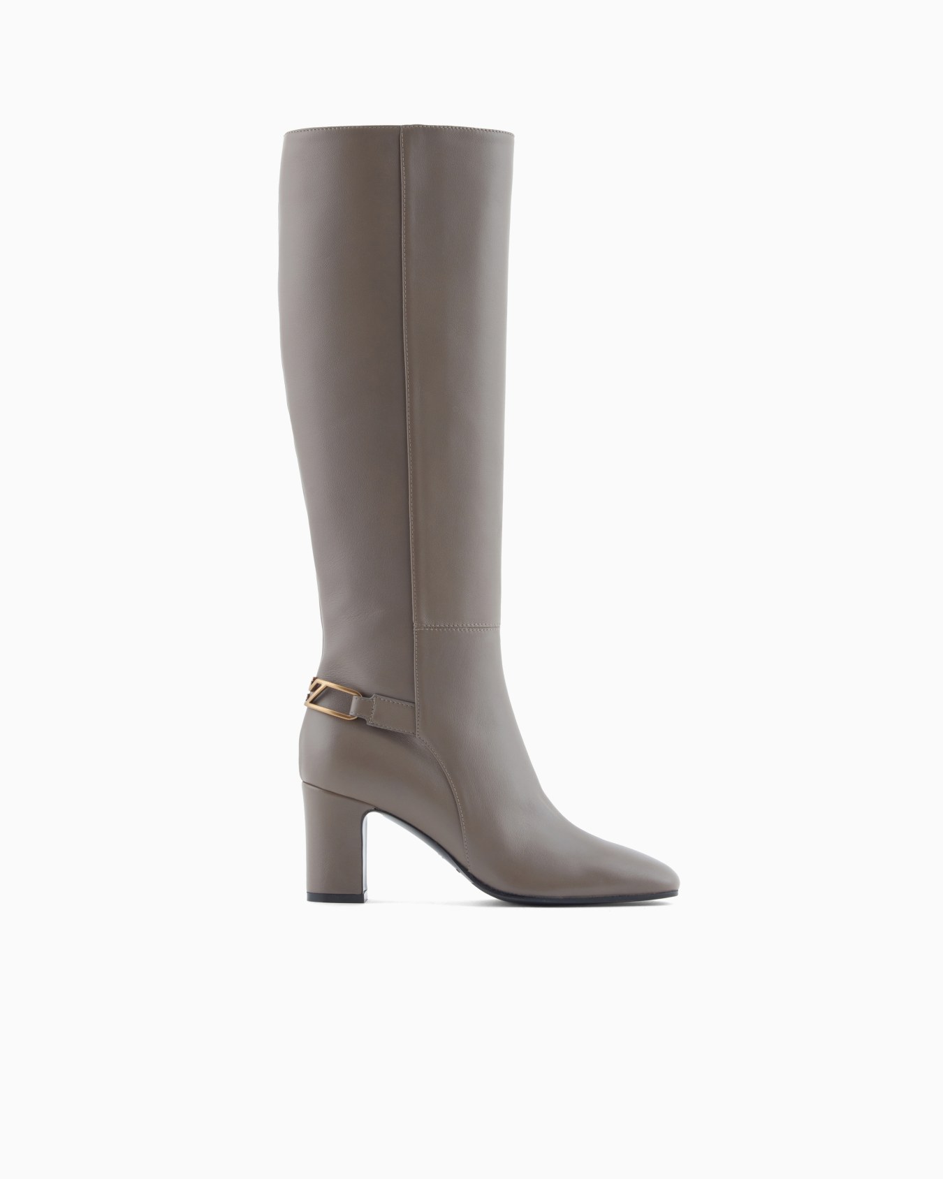 Nappa-leather boots with strap and eagle plate Slide 0