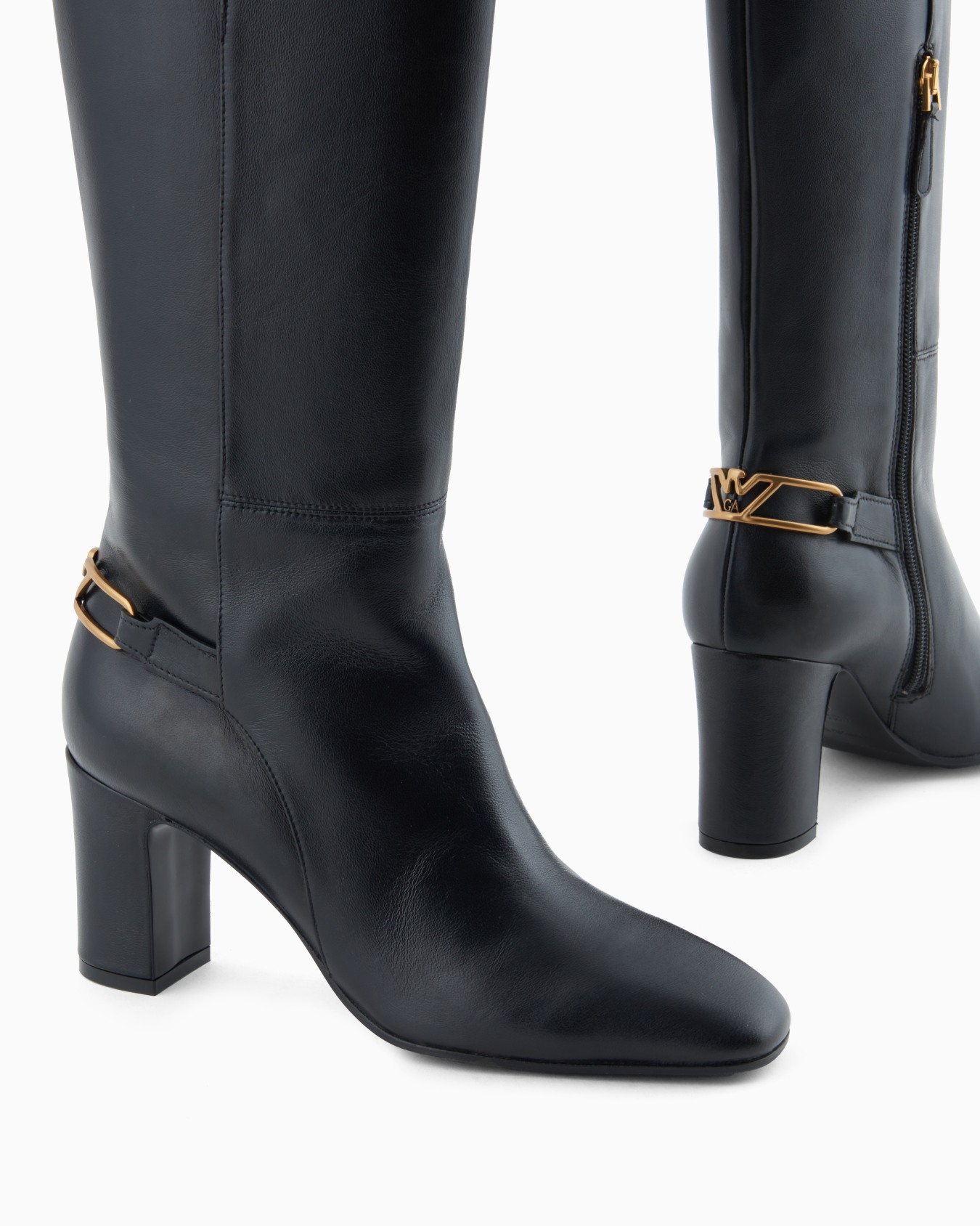 Botas de napa con tira y placa de águila Diapositiva 3