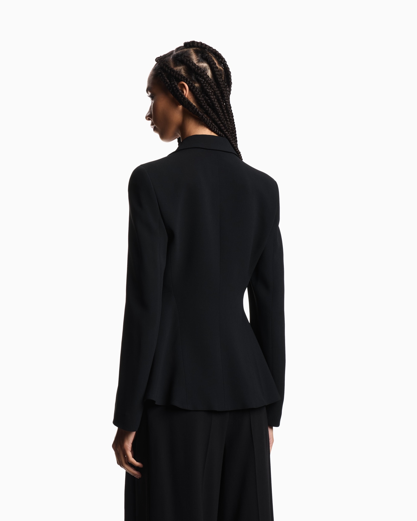 Single-breasted cady crêpe blazer Slide 2