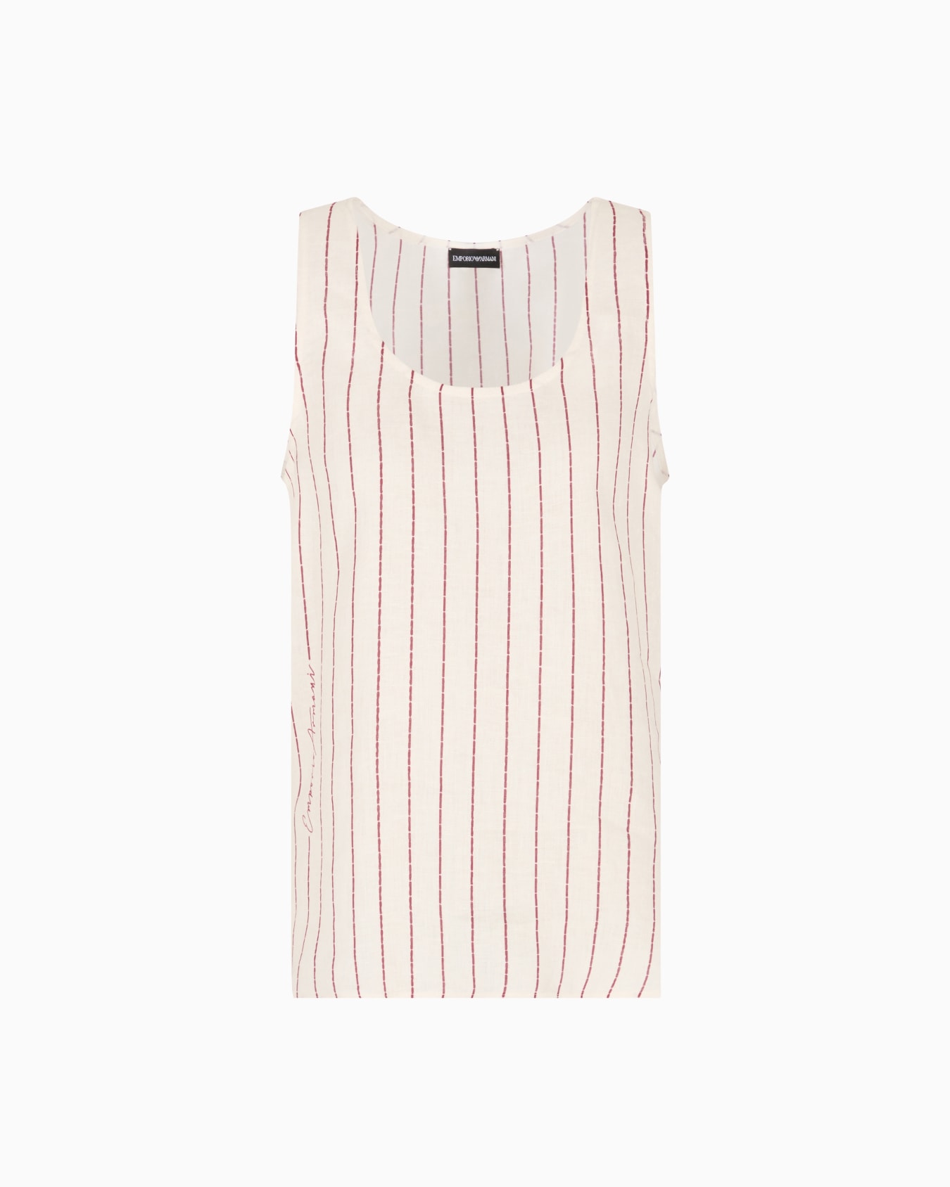 Leinen-Tanktop mit Nadelstreifen-Print aus der Resort-Sonderkollektion Folie 0