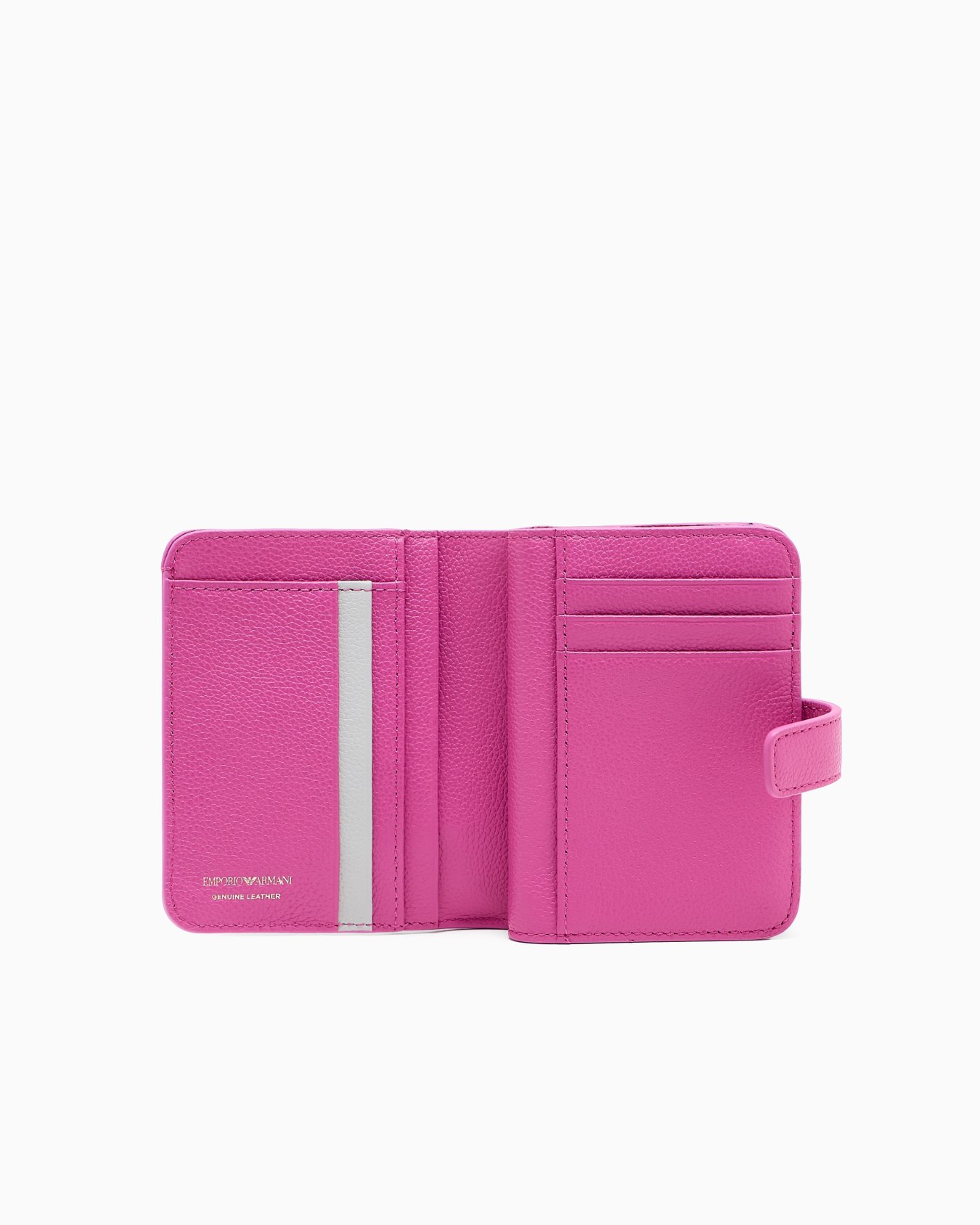 Portefeuille à deux volets en cuir martelé Diapositive 2