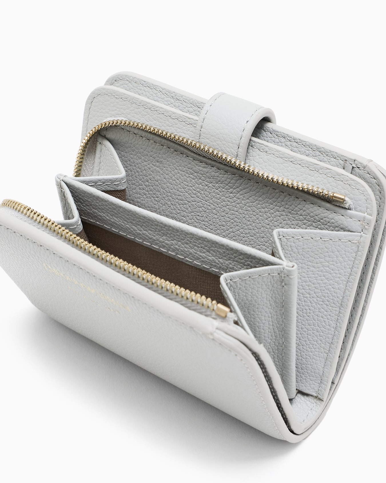 Portefeuille à deux volets en cuir martelé Diapositive 3
