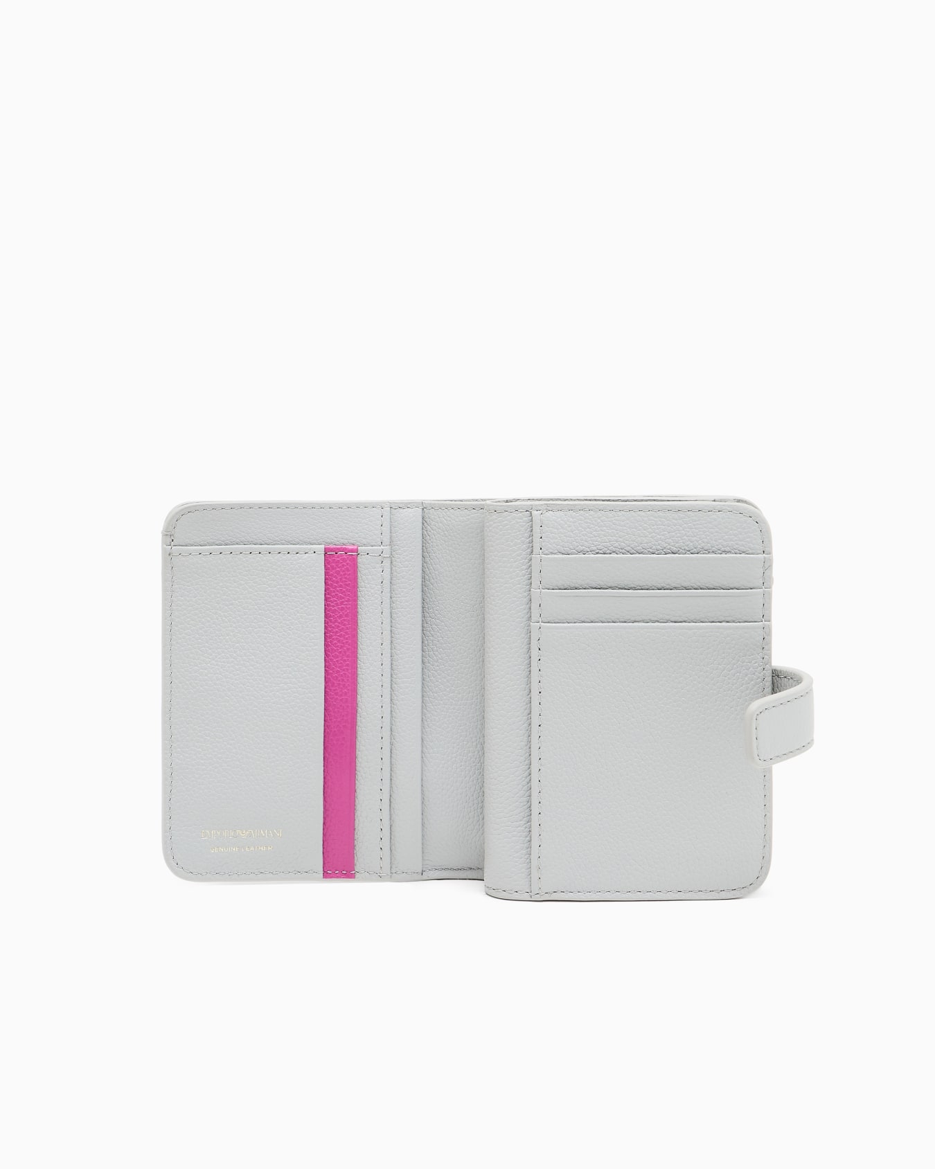 Portefeuille à deux volets en cuir martelé Diapositive 2