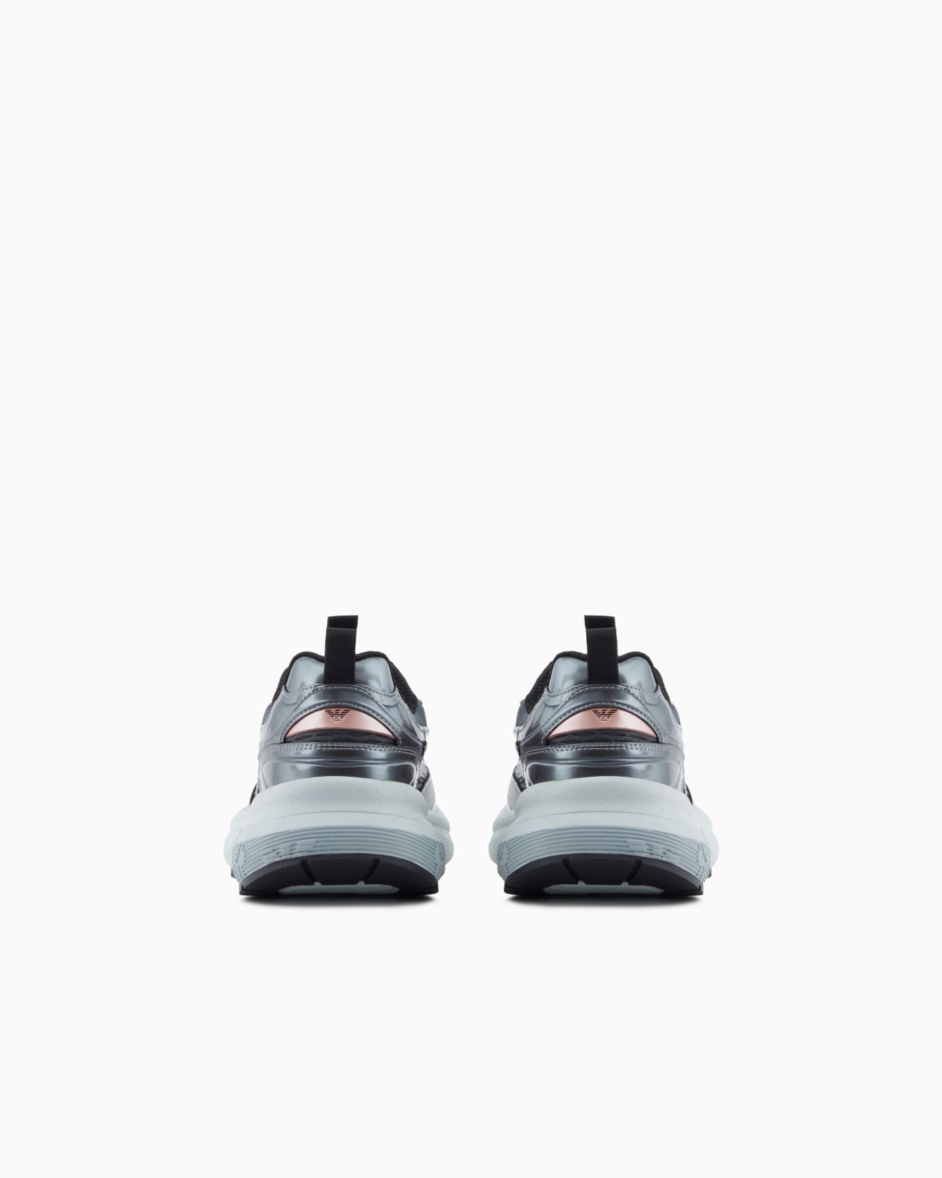 Mesh sneakers with laminated details and signature logo Slide 3