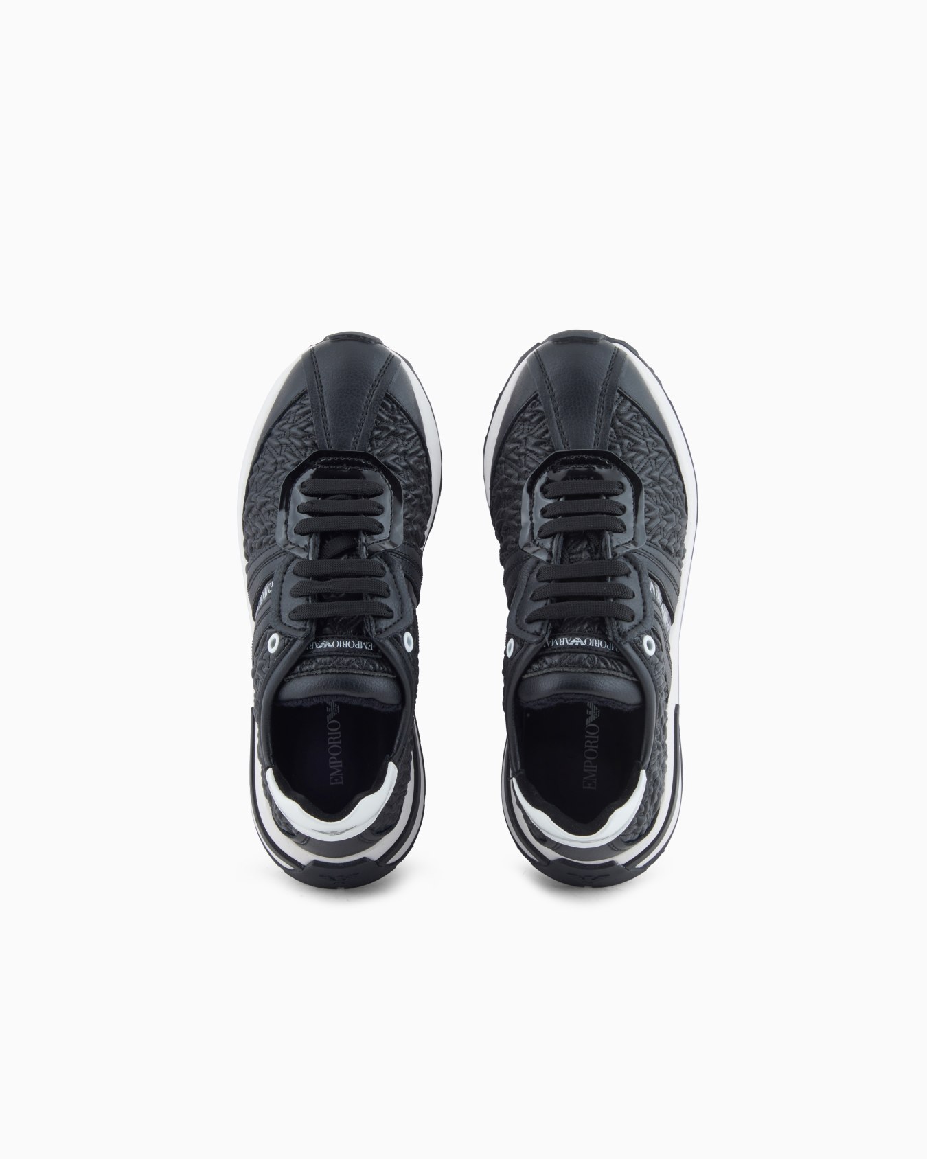 Embossed nappa leather-effect sneakers Slide 2