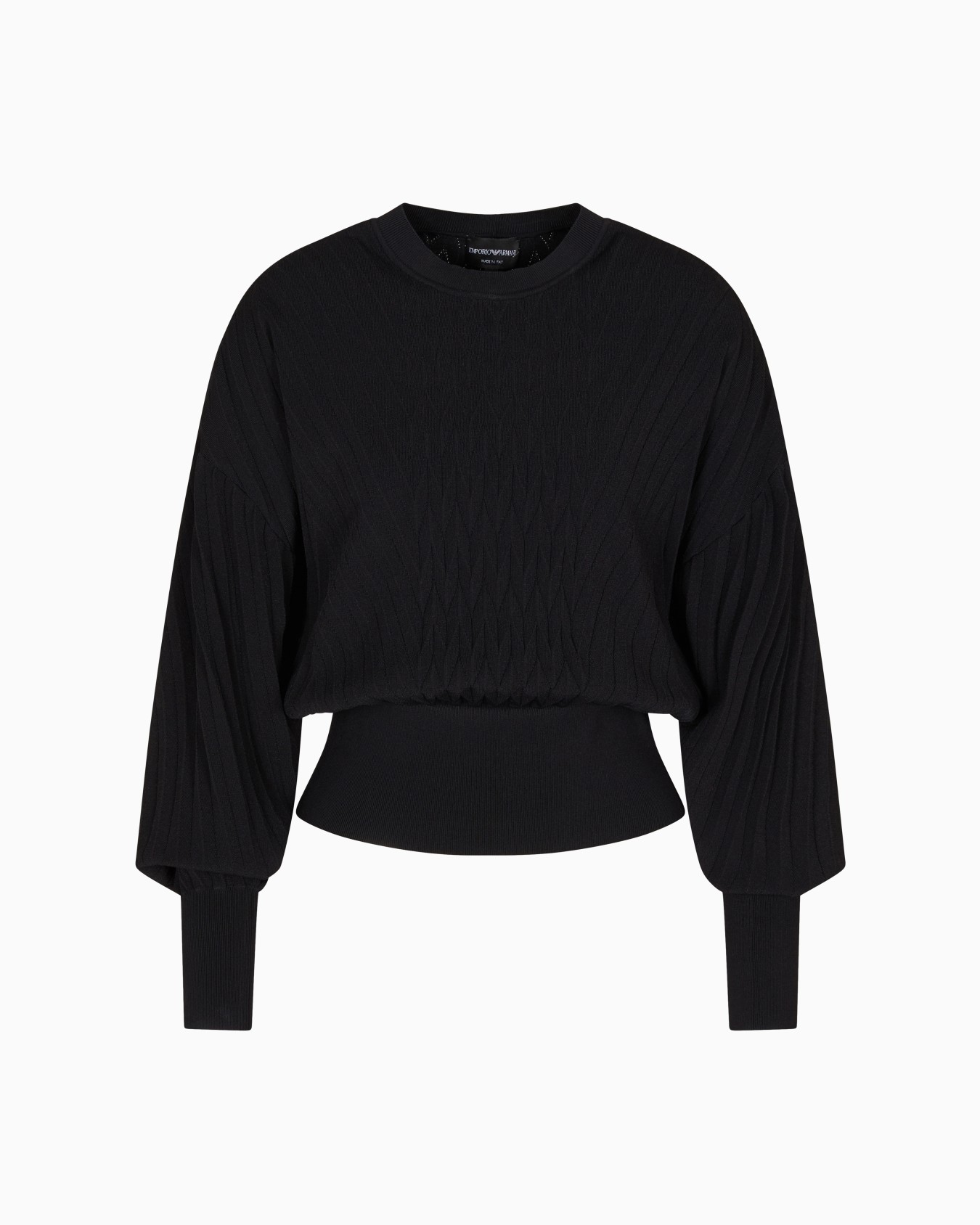 Travel Essentials capsule collection viscose-blend jumper with an embossed motif Slide 0