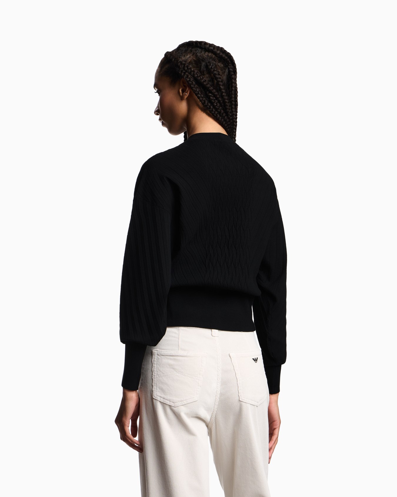 Travel Essentials capsule collection viscose-blend jumper with an embossed motif Slide 2