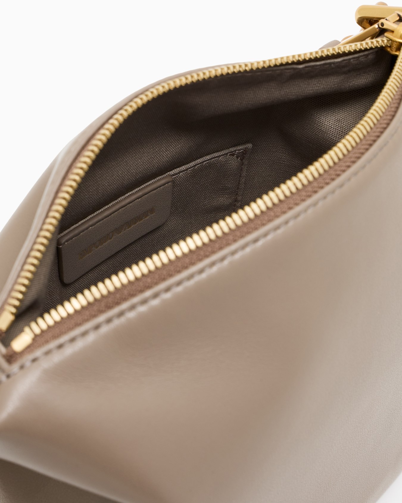 Leather small hobo bag with chain Slide 3