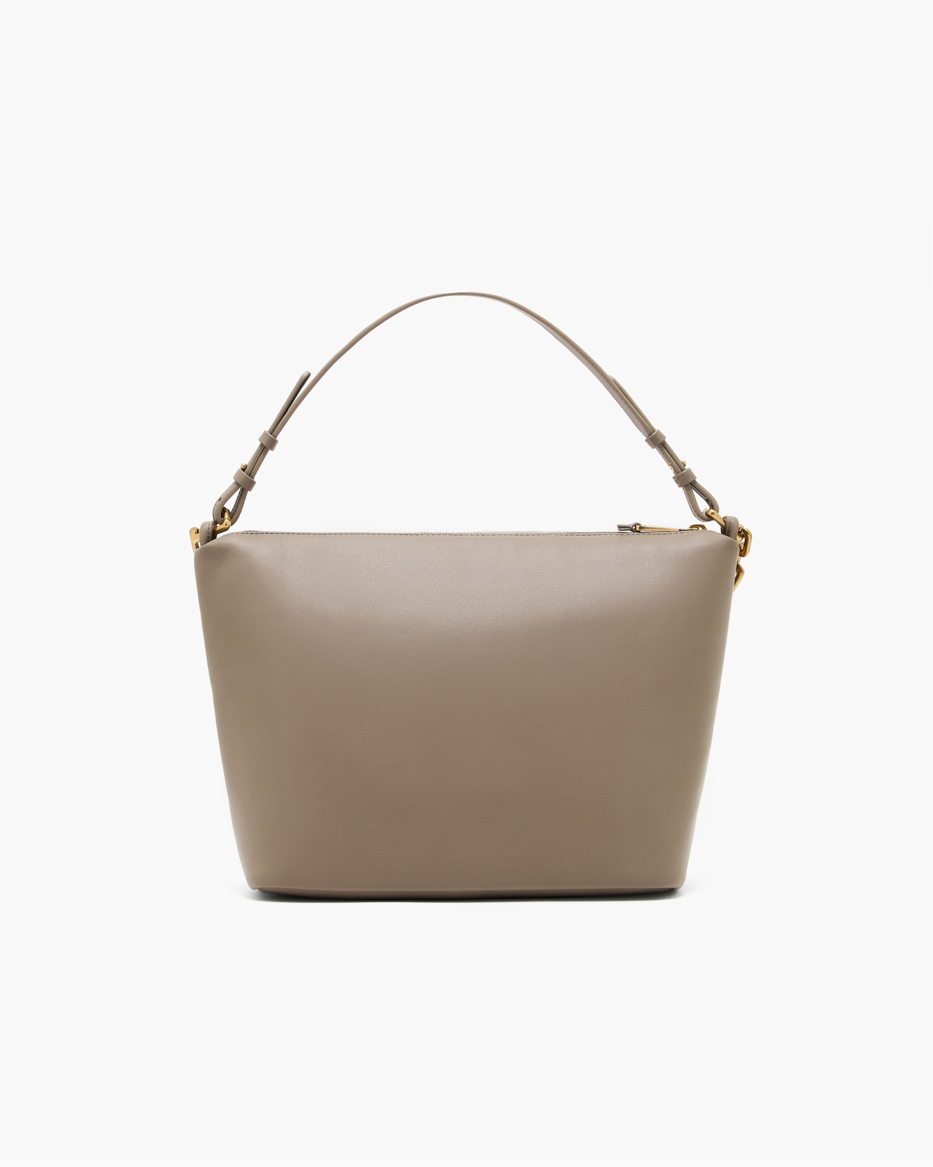 Medium leather hobo bag with chain Slide 2