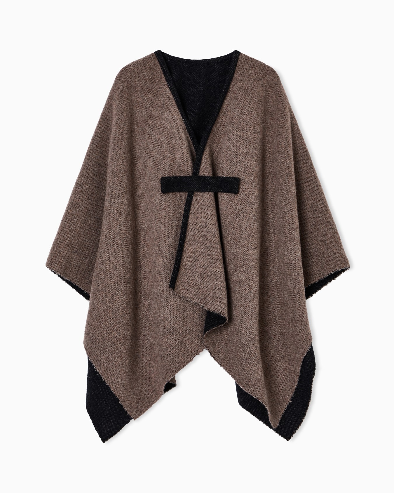 Double-sided wool cape Slide 3