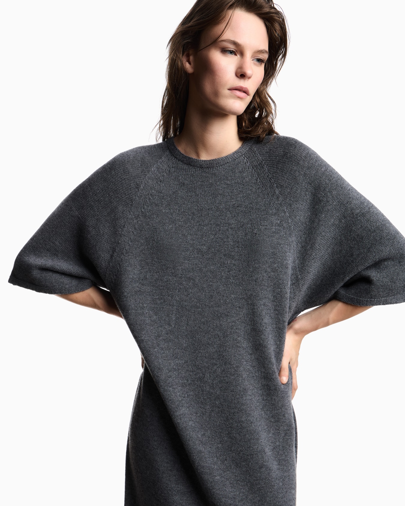 Abito lungo in lana e cashmere con maniche kimono Capsule Winter Urbanism Slide 3