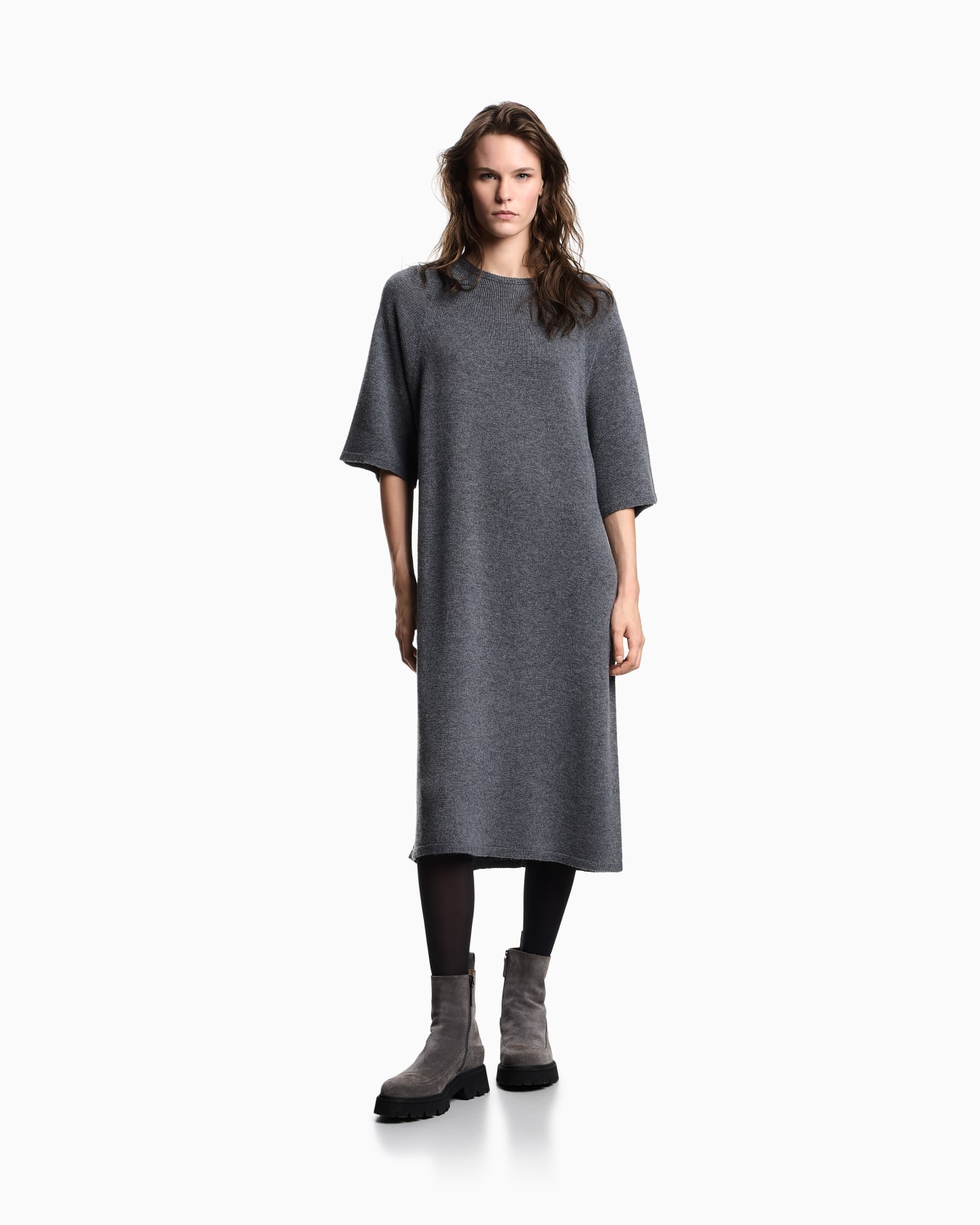 Abito lungo in lana e cashmere con maniche kimono Capsule Winter Urbanism Slide 1