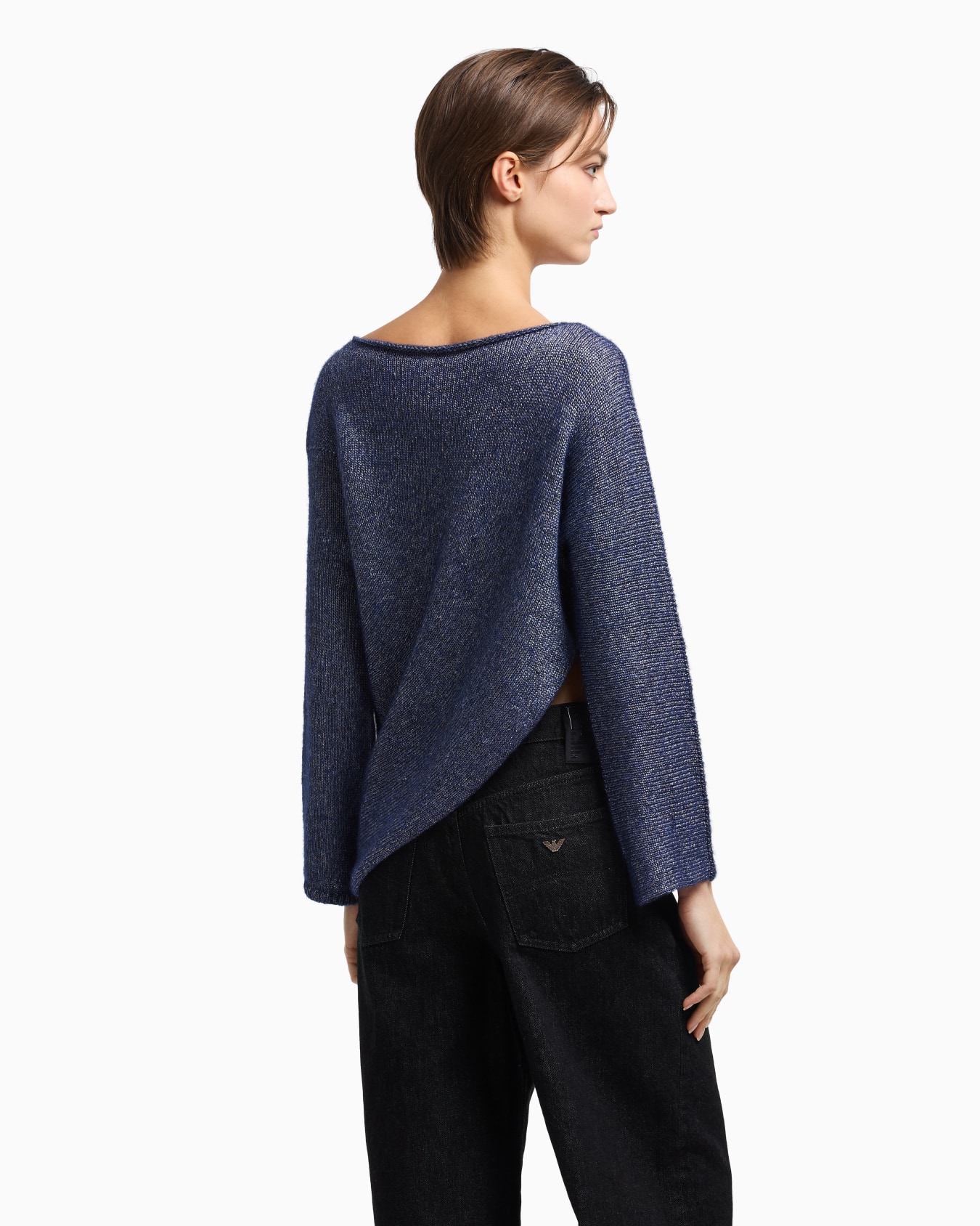 Winter Urbanism capsule collection asymmetrical jumper in an alpaca blend Slide 2