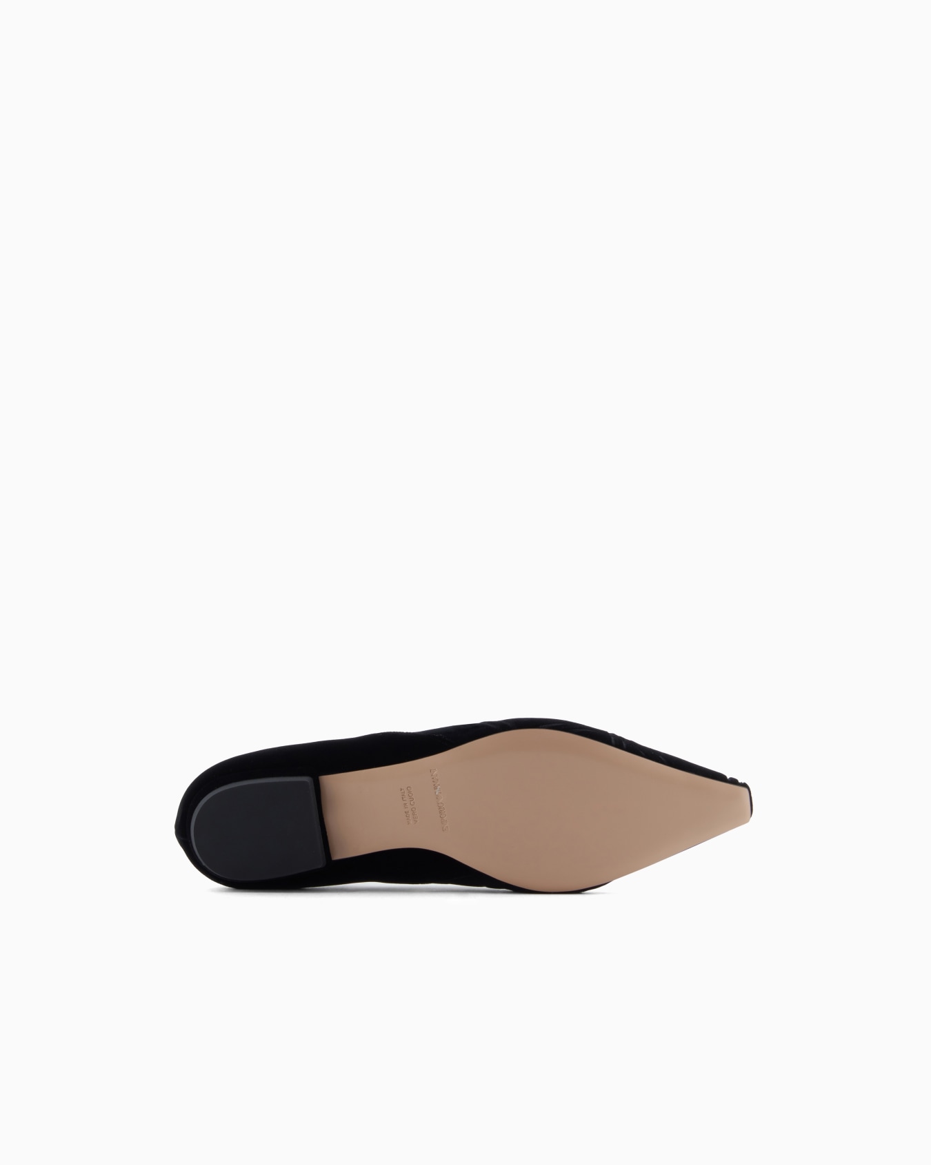 Embossed motif velvet ballerinas Slide 5