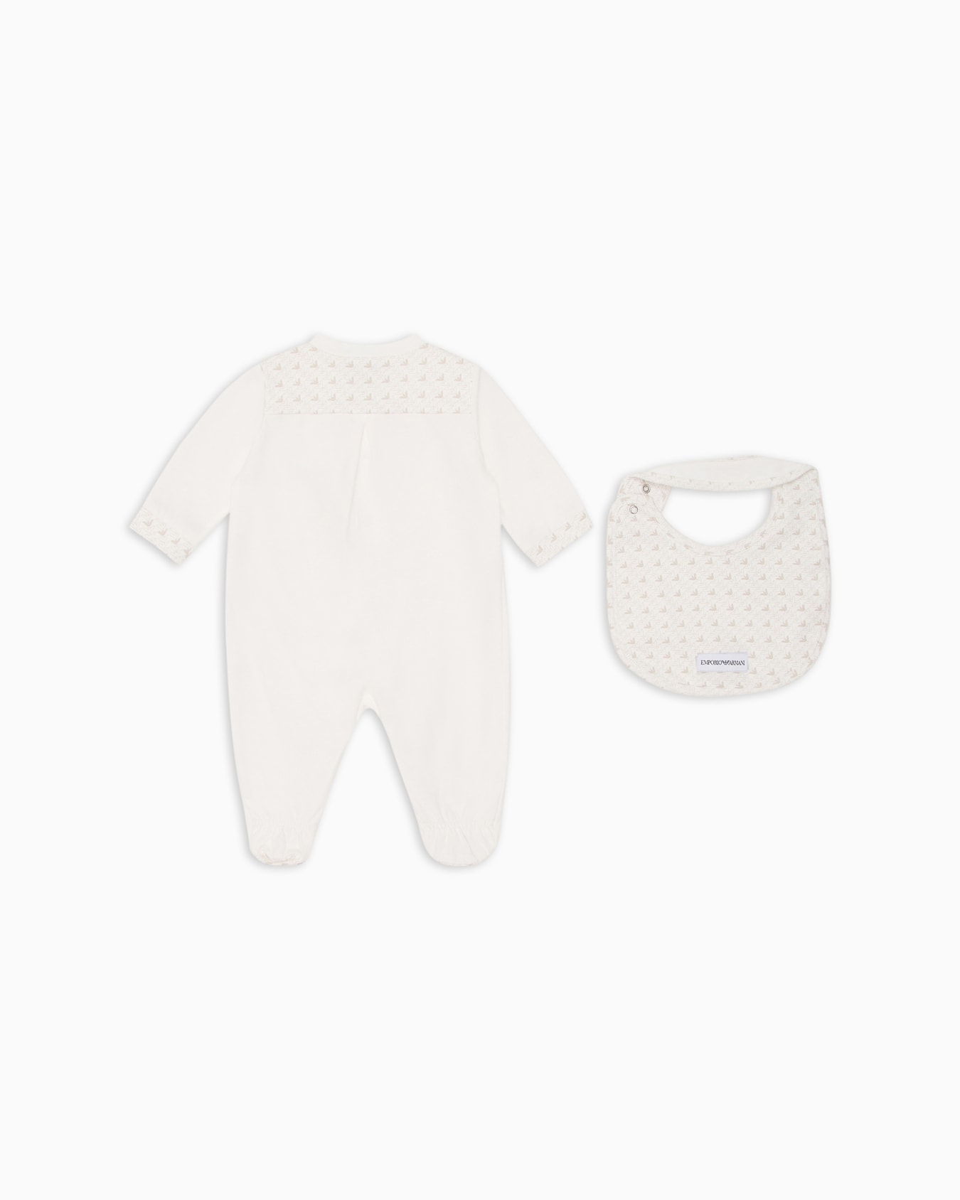 Geschenkset Playsuit und Lätzchen aus Jersey mit Optical-Adler-Print Folie 2
