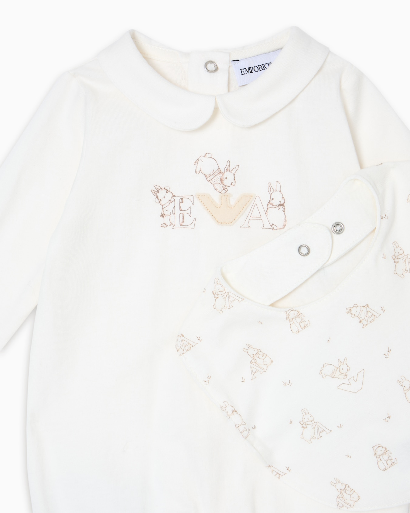 Funny winter onesie and bib set Slide 1