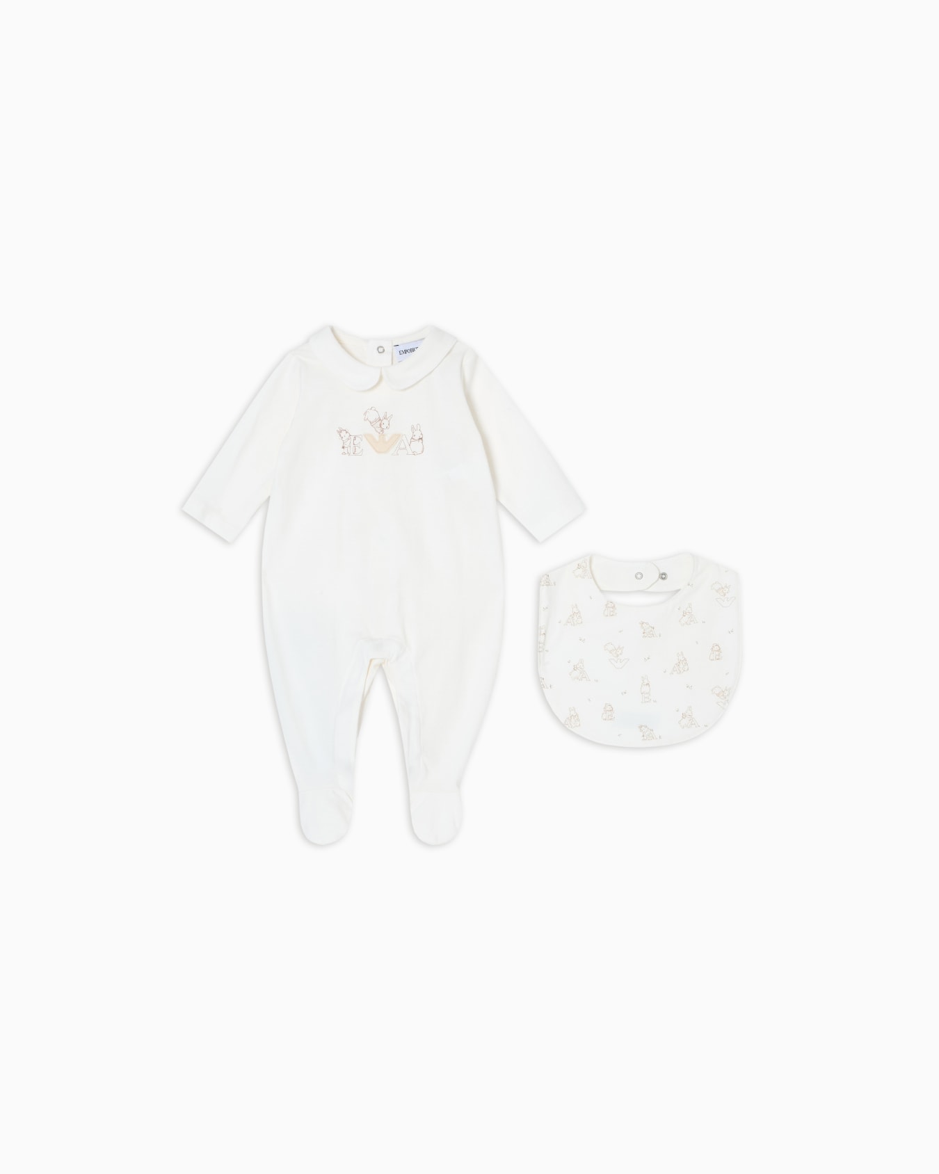 Funny winter onesie and bib set Slide 0