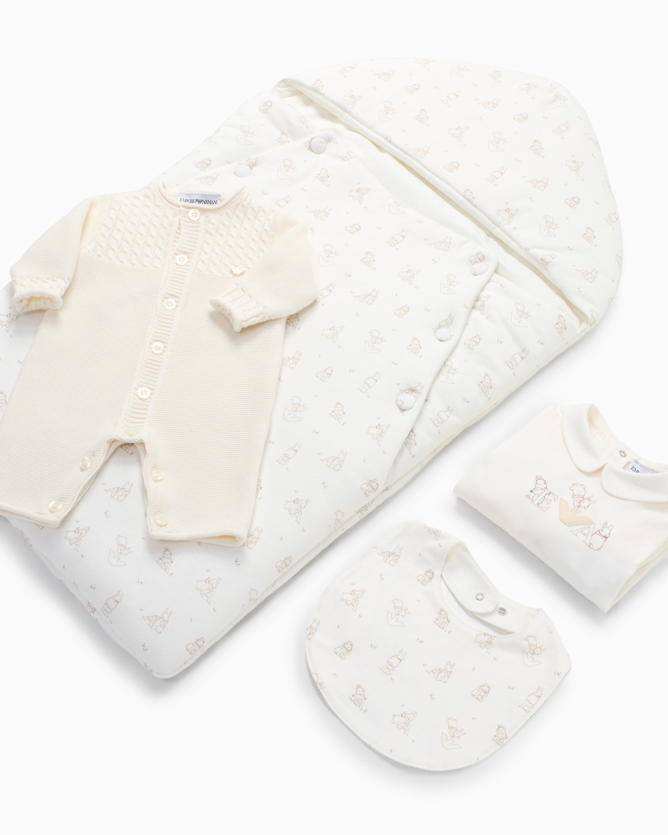 Funny winter onesie and bib set Slide 3