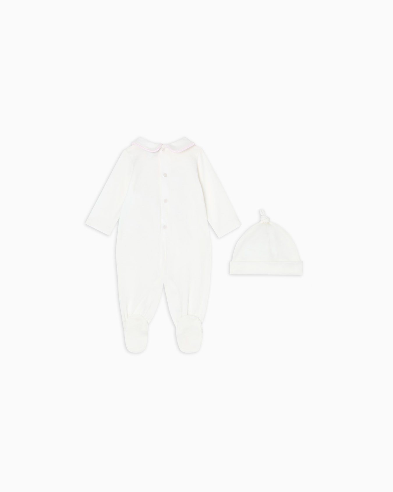 Mercerised jersey beanie and onesie set Slide 2