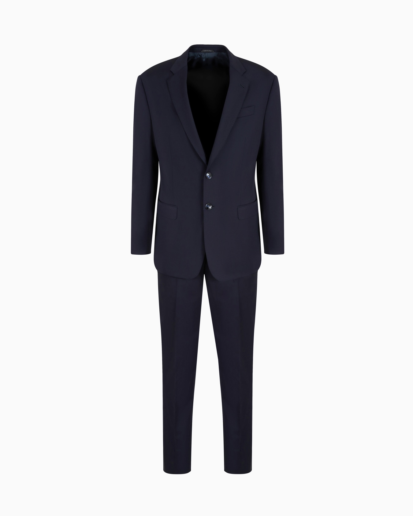 Single-breasted Soft line suit in virgin wool Slide 0
