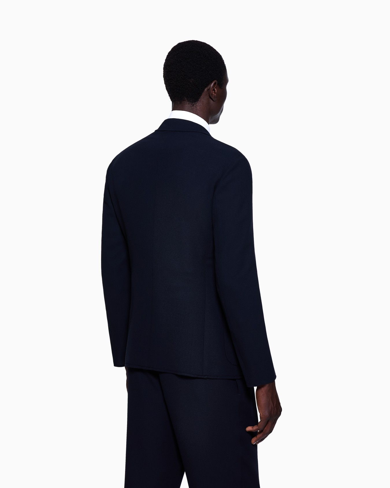 Wool crêpe single-breasted jacket Slide 2