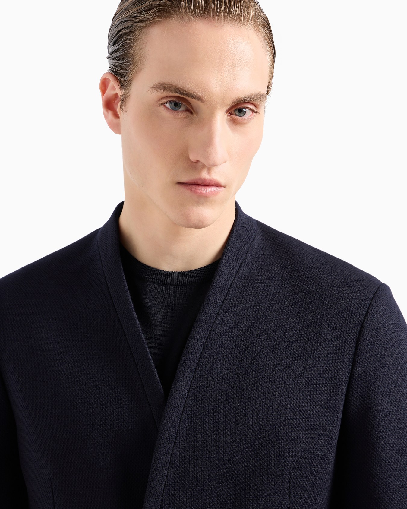 ASV single-breasted jacket in Lyocell and wool jersey Slide 4