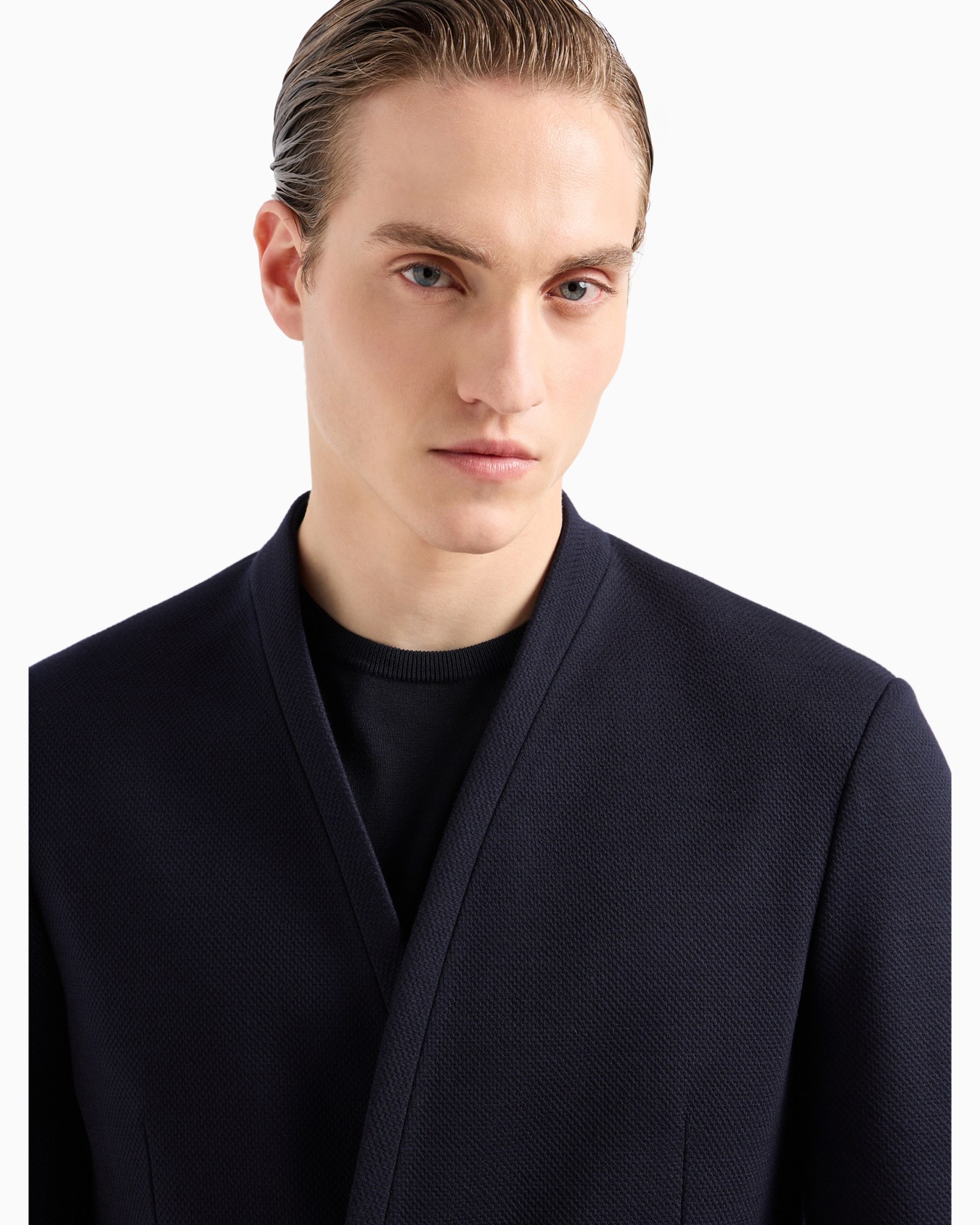 ASV single-breasted jacket in Lyocell and wool jersey Slide 4