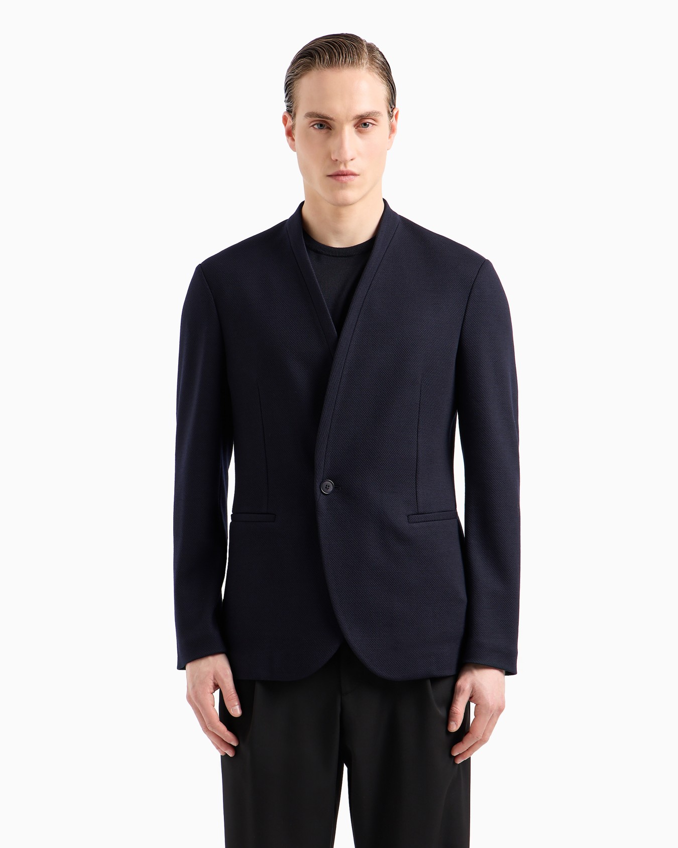 ASV single-breasted jacket in Lyocell and wool jersey Slide 1