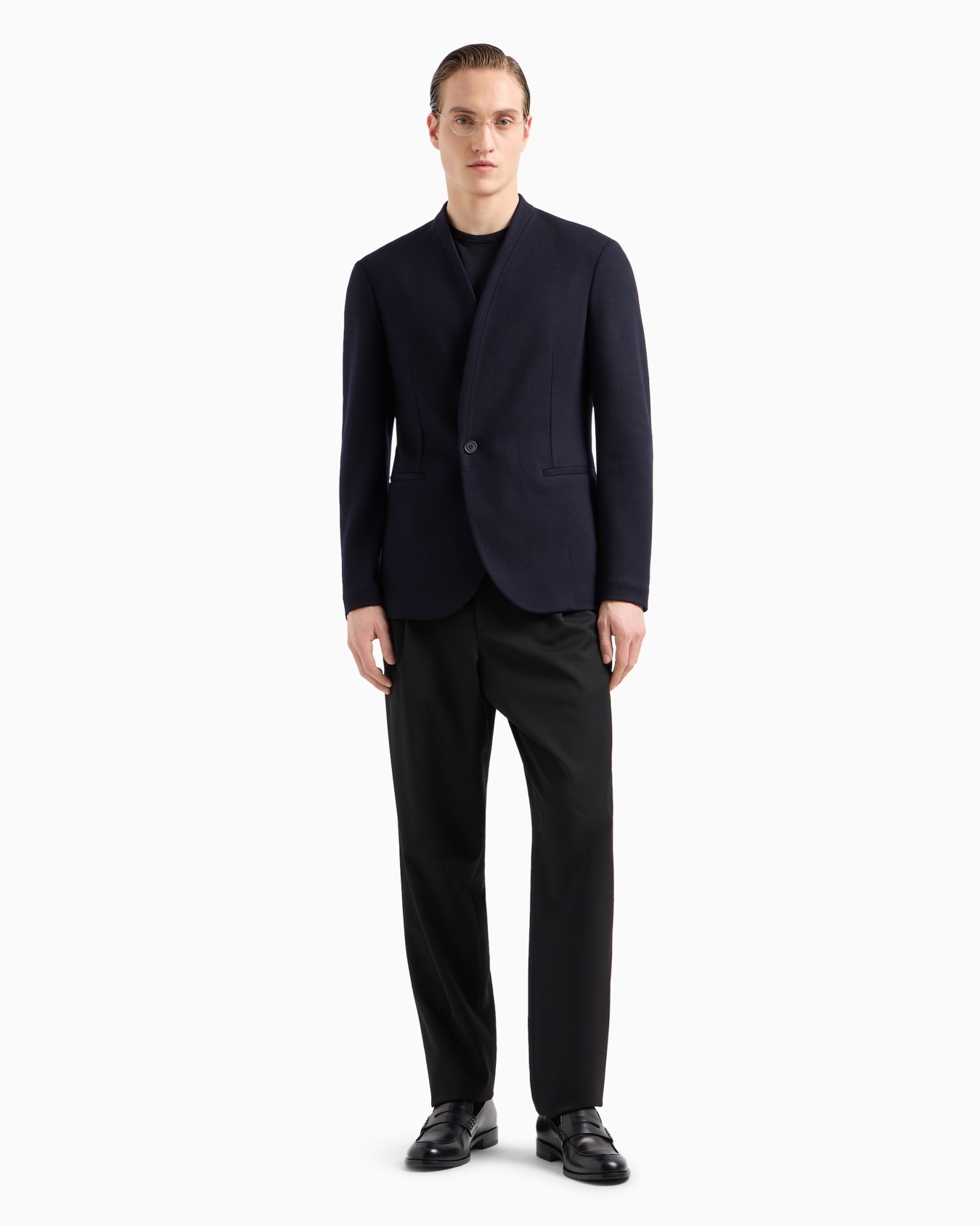 ASV single-breasted jacket in Lyocell and wool jersey Slide 3