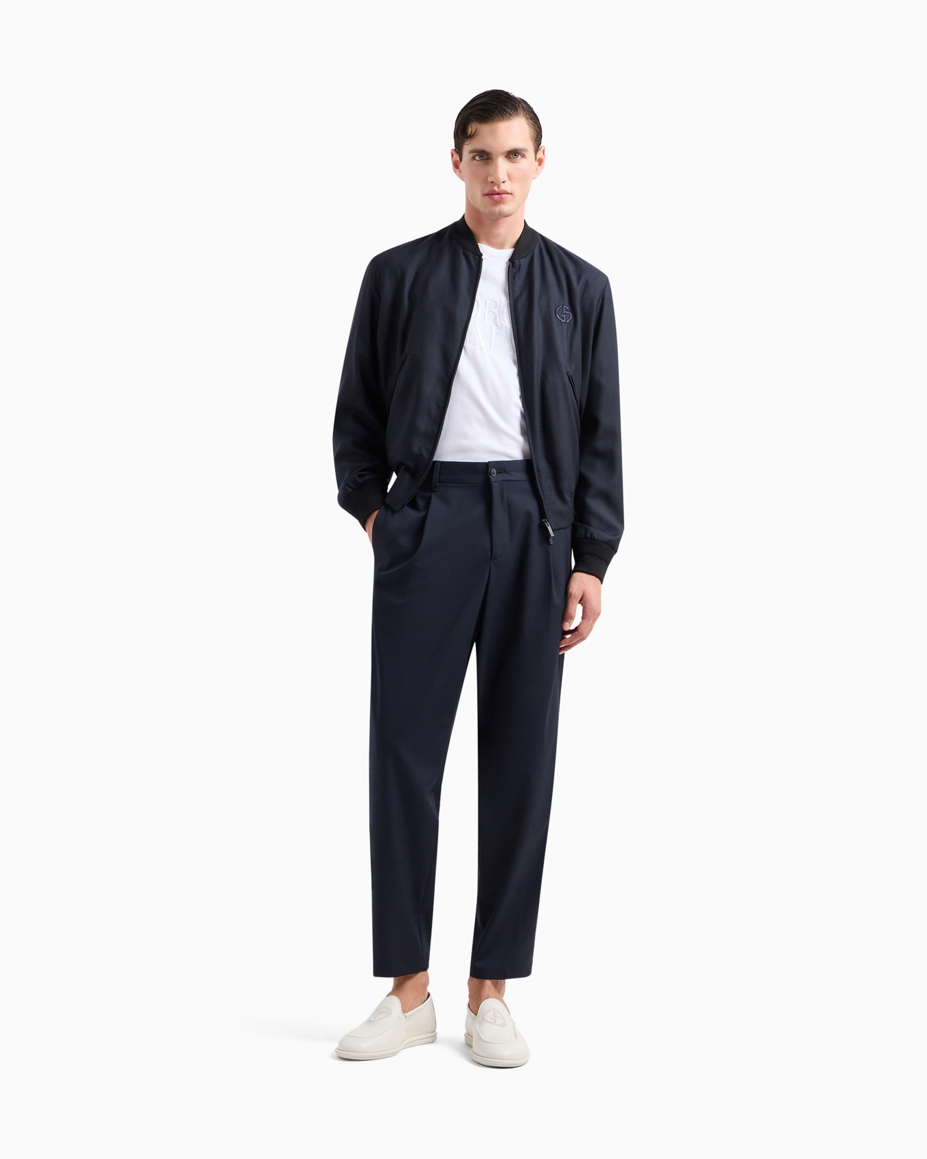 ASV cashmere and silk canvas blouson Slide 1