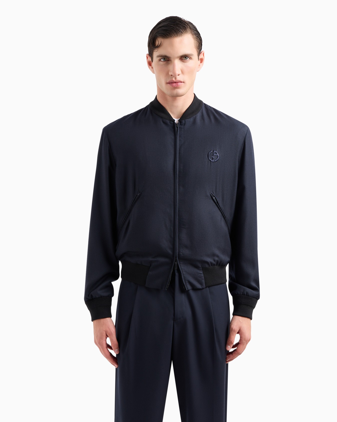 ASV cashmere and silk canvas blouson Slide 1
