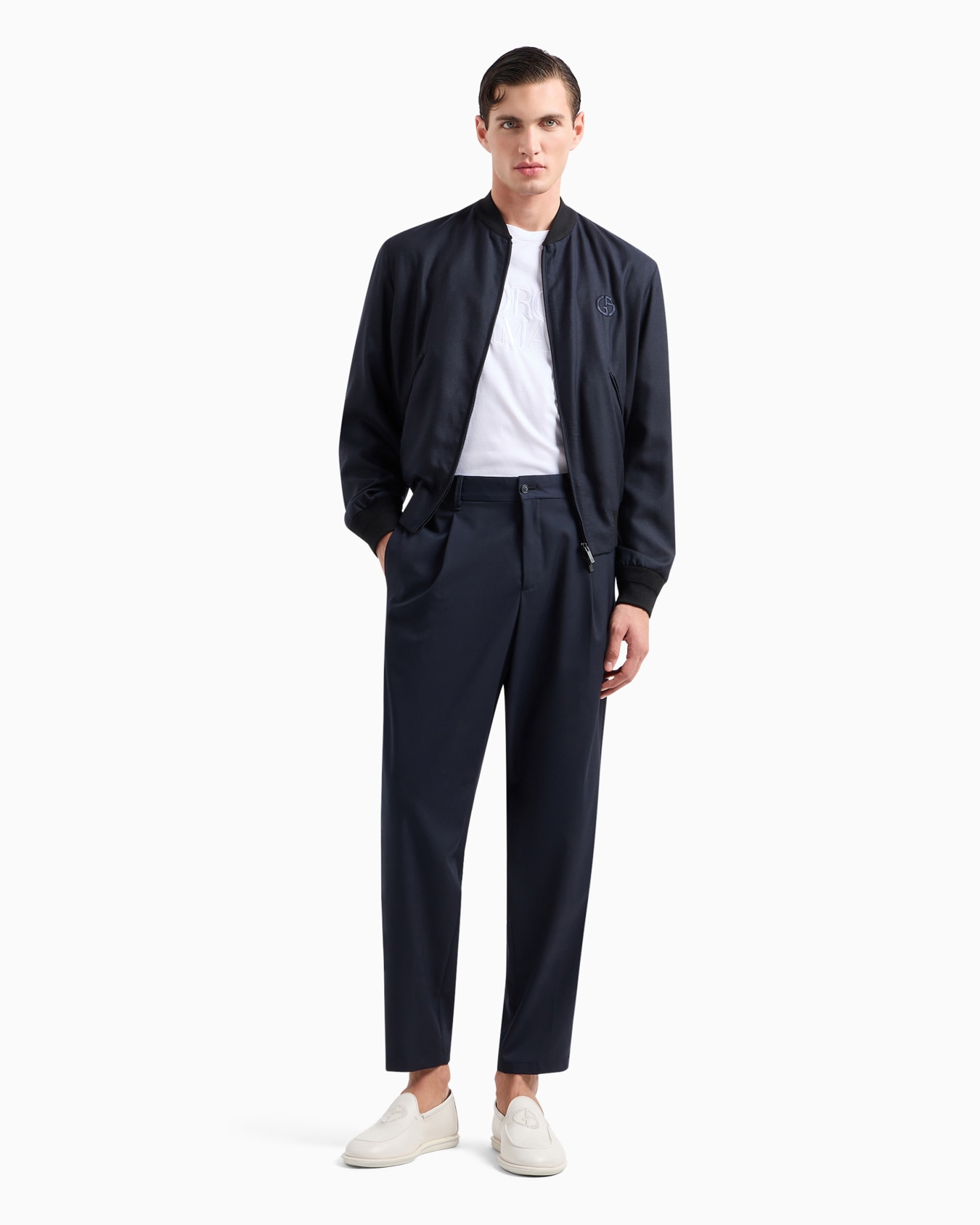 ASV cashmere and silk canvas blouson Slide 3
