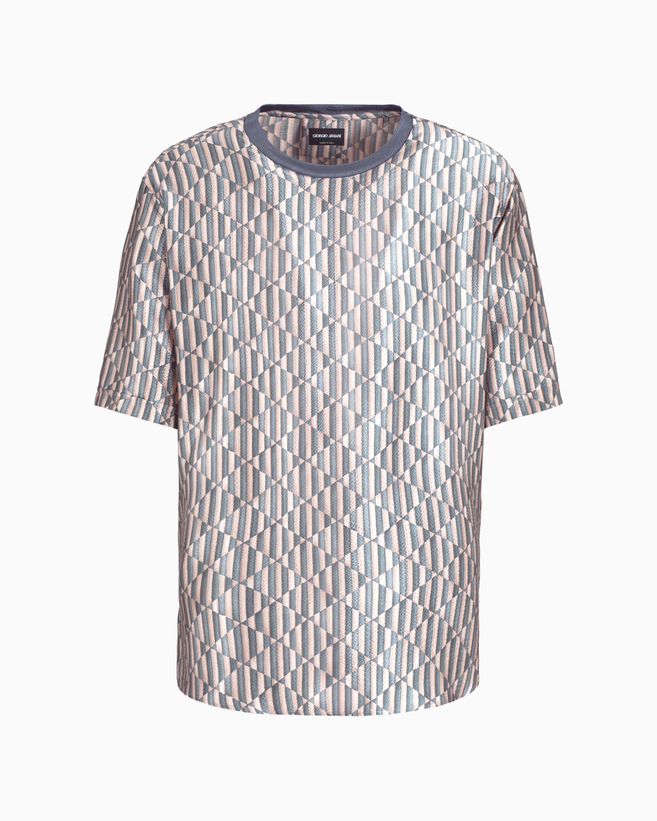 Printed silk-satin T-shirt shirt Slide 0