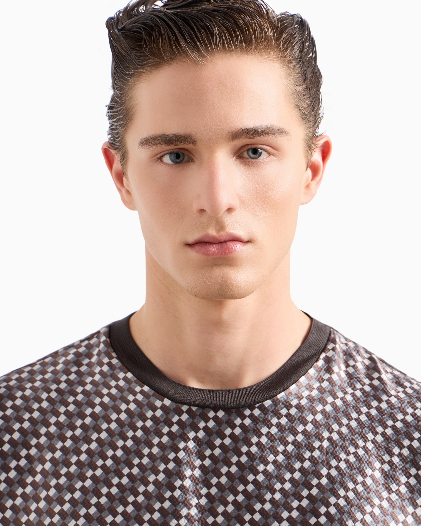 Printed silk-satin T-shirt shirt Slide 4