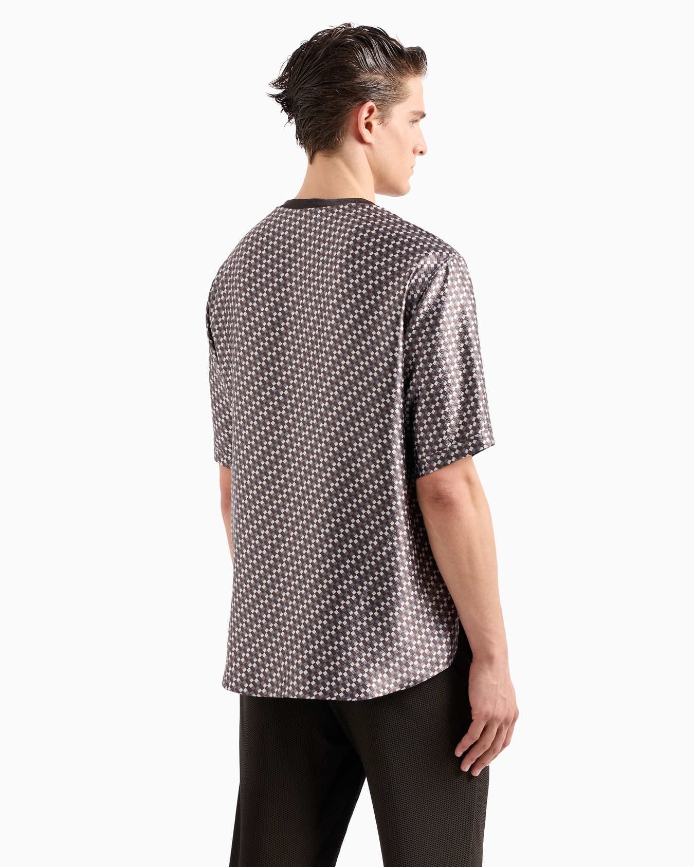 Printed silk-satin T-shirt shirt Slide 2