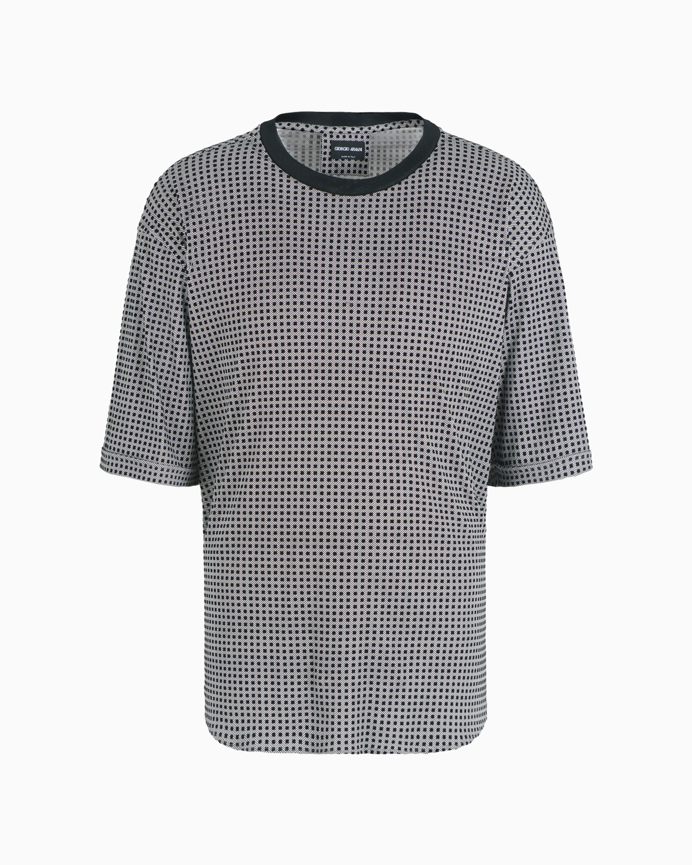 T-Shirt-Hemd aus Lyocell mit gelocktem Muster Folie 0