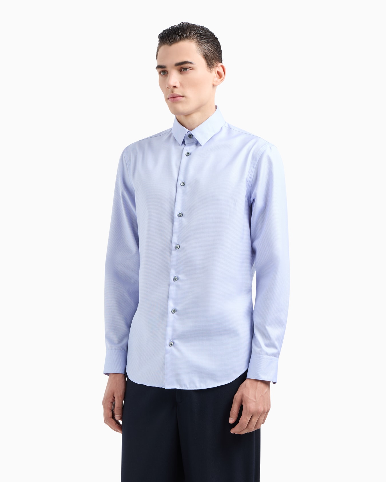 Chemise coupe slim en coton Diapositive 1