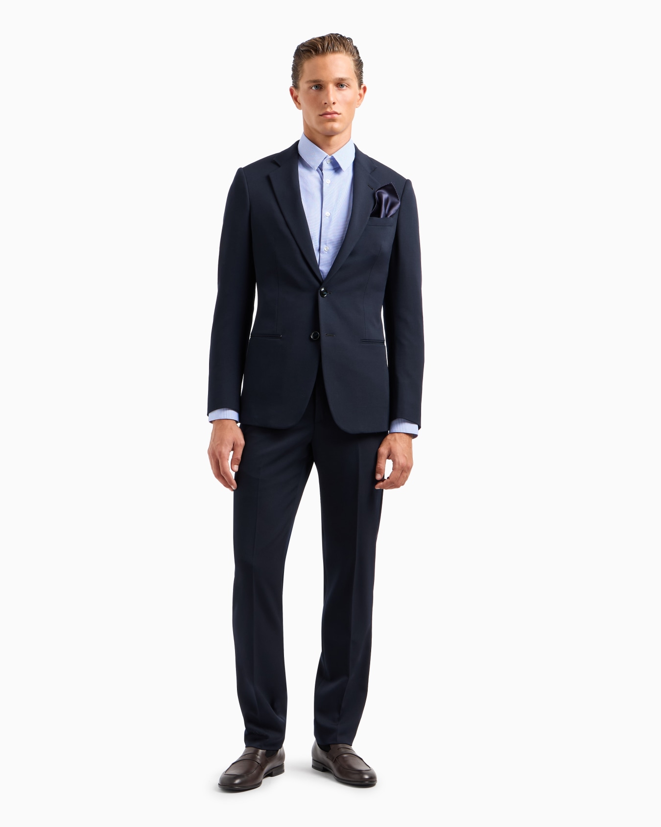 Slim-fit jersey shirt with micro print Slide 3