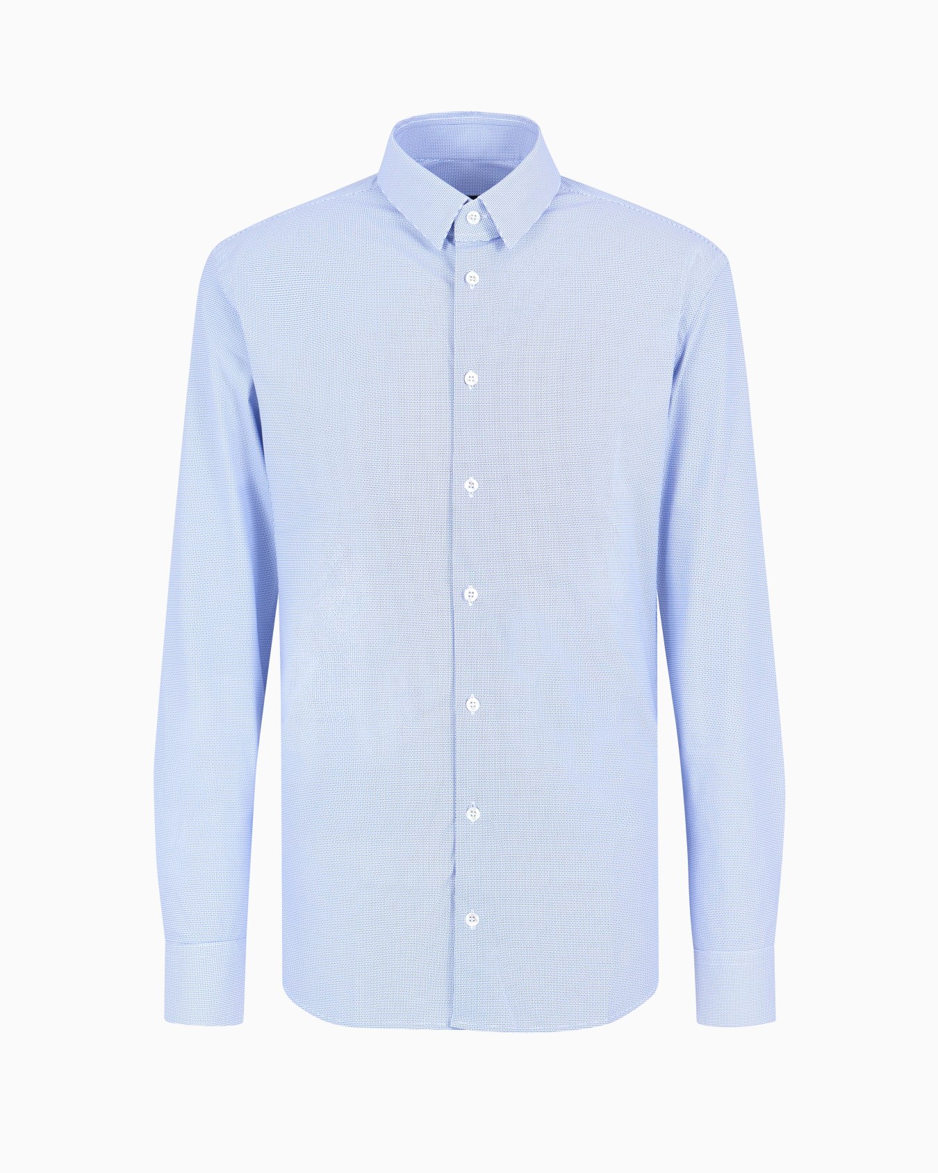 Slim-fit jersey shirt with micro print Slide 0