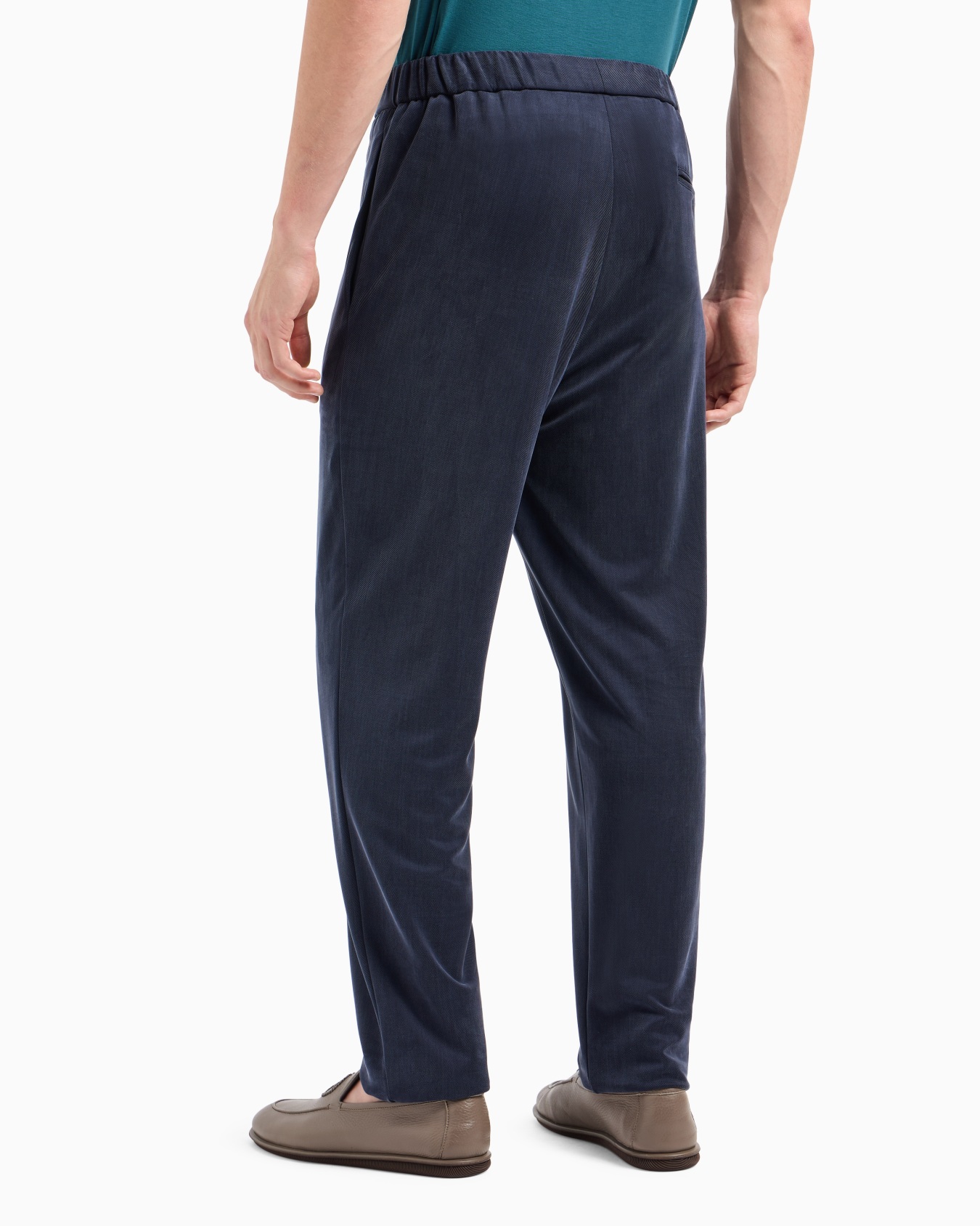 Technical waffle flat-front trousers Slide 2