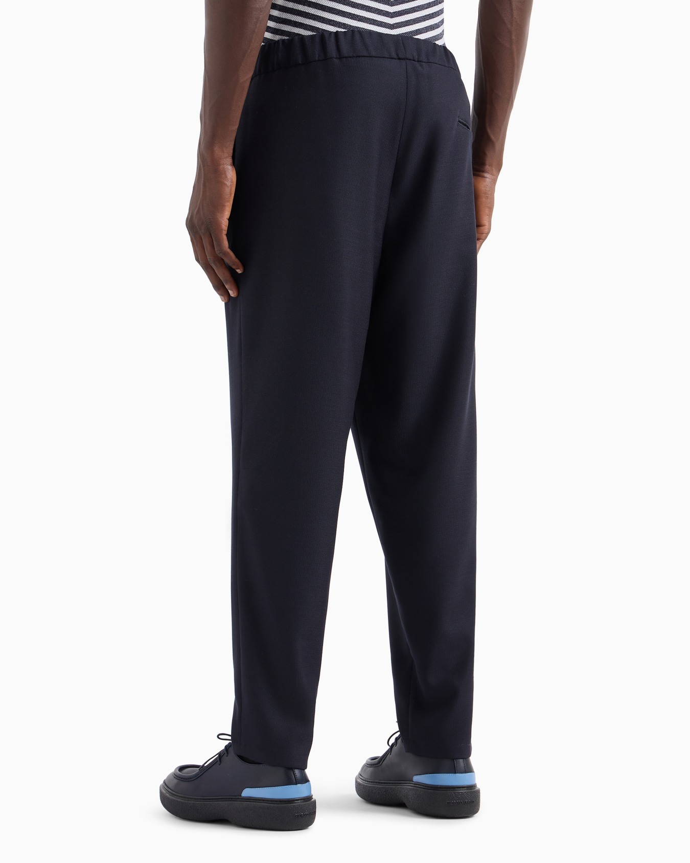 Technical waffle flat-front trousers Slide 2