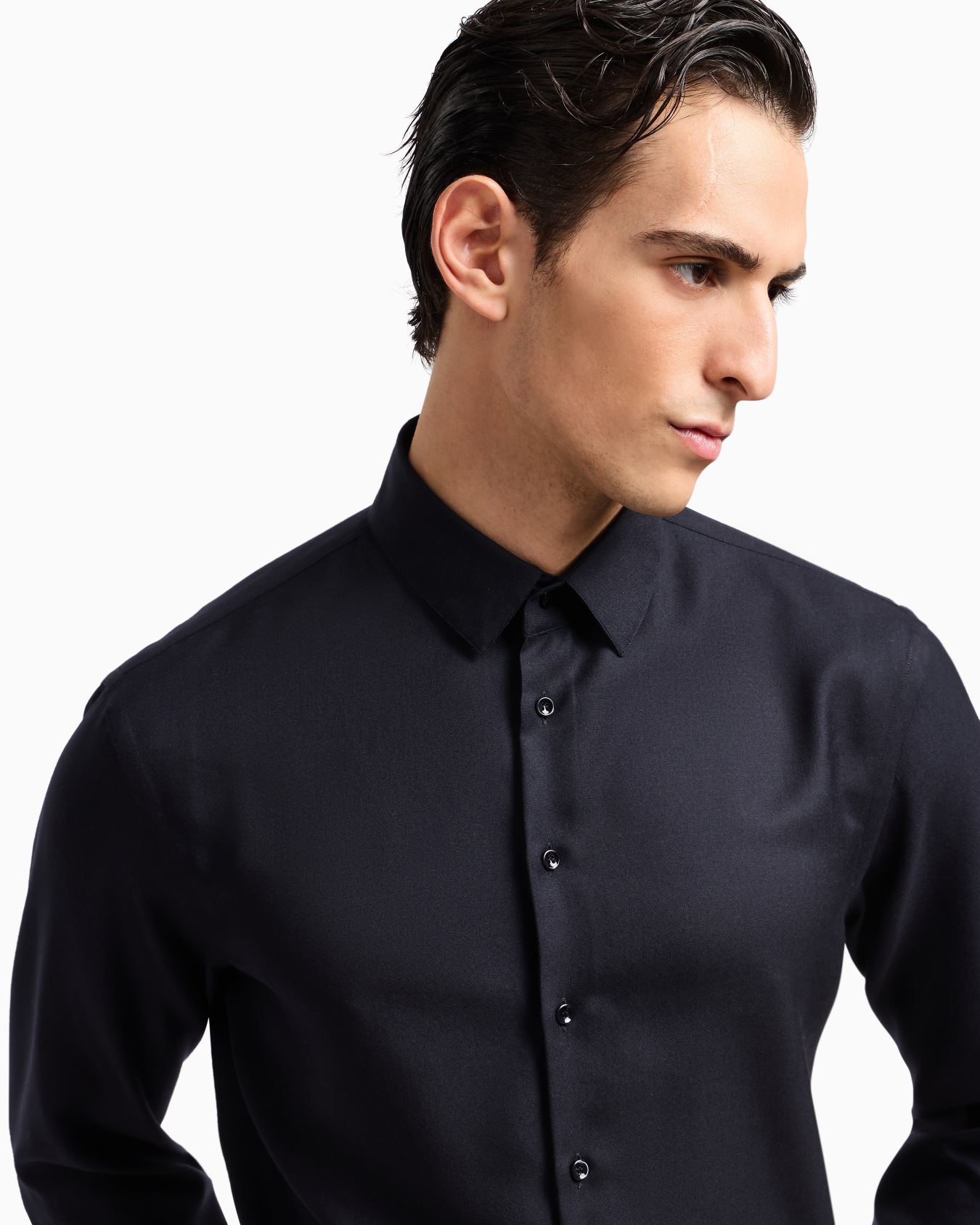 Hemd in Regular Fit aus Kaschmir und Seiden-Twill Folie 5