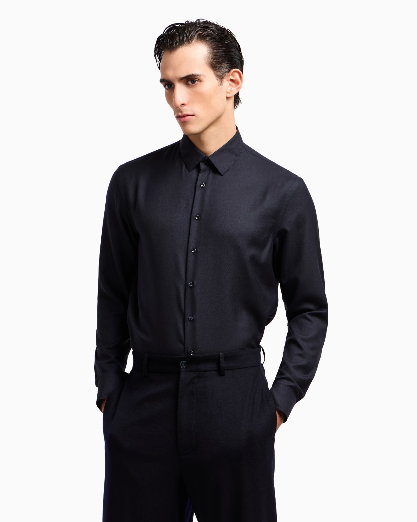 Hemd in Regular Fit aus Kaschmir und Seiden-Twill Folie 4