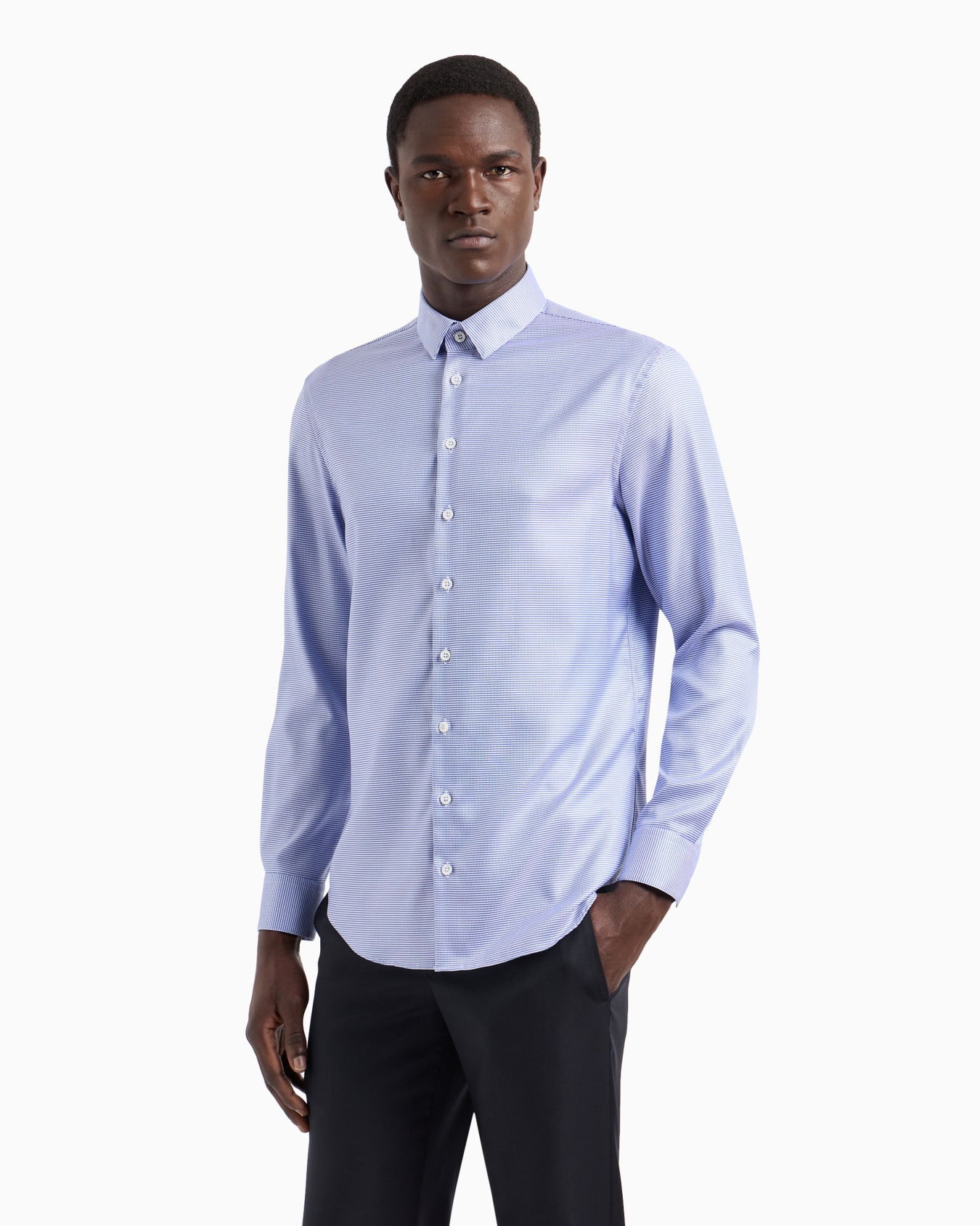 Regular-fit printed silk shirt Slide 1